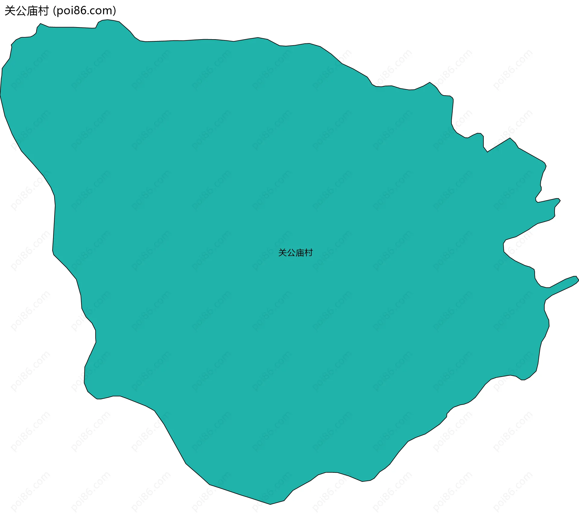 关公庙村边界地图