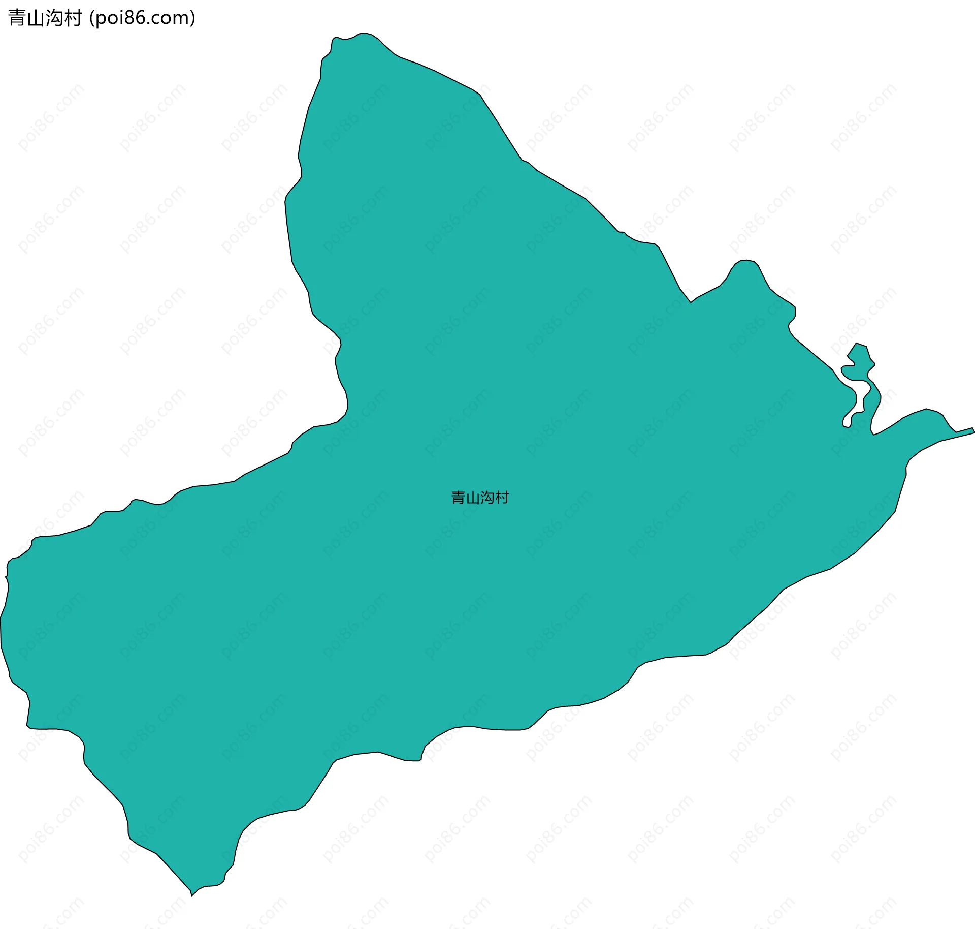 青山沟村边界地图