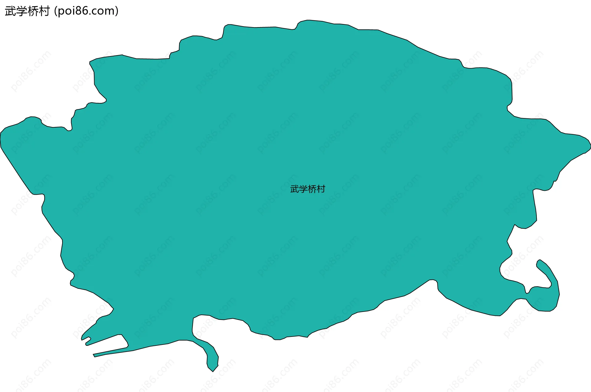 武学桥村边界地图