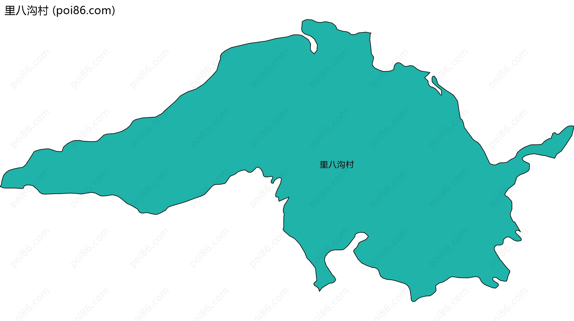 里八沟村边界地图