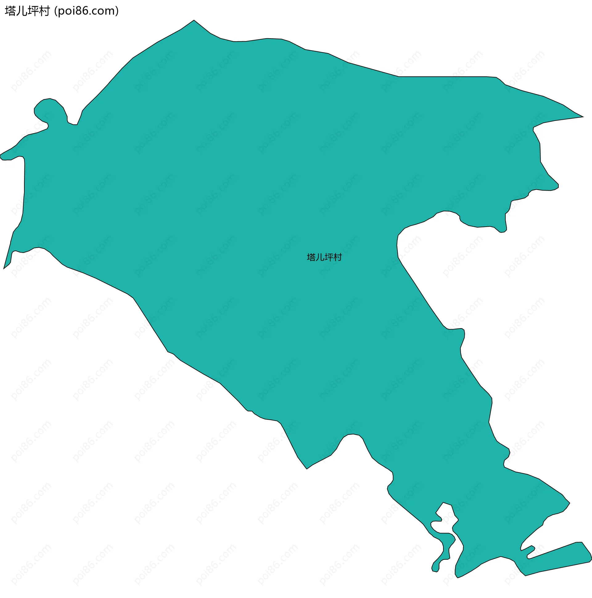 塔儿坪村边界地图
