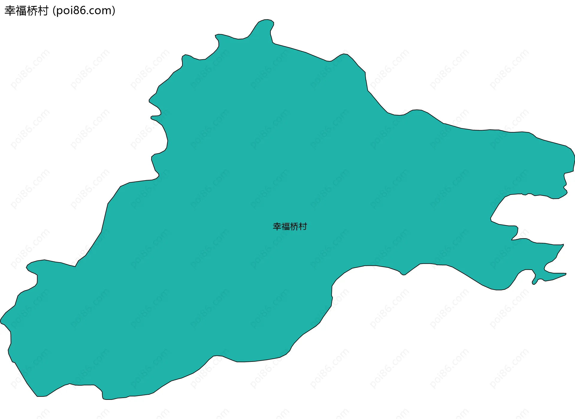 幸福桥村边界地图