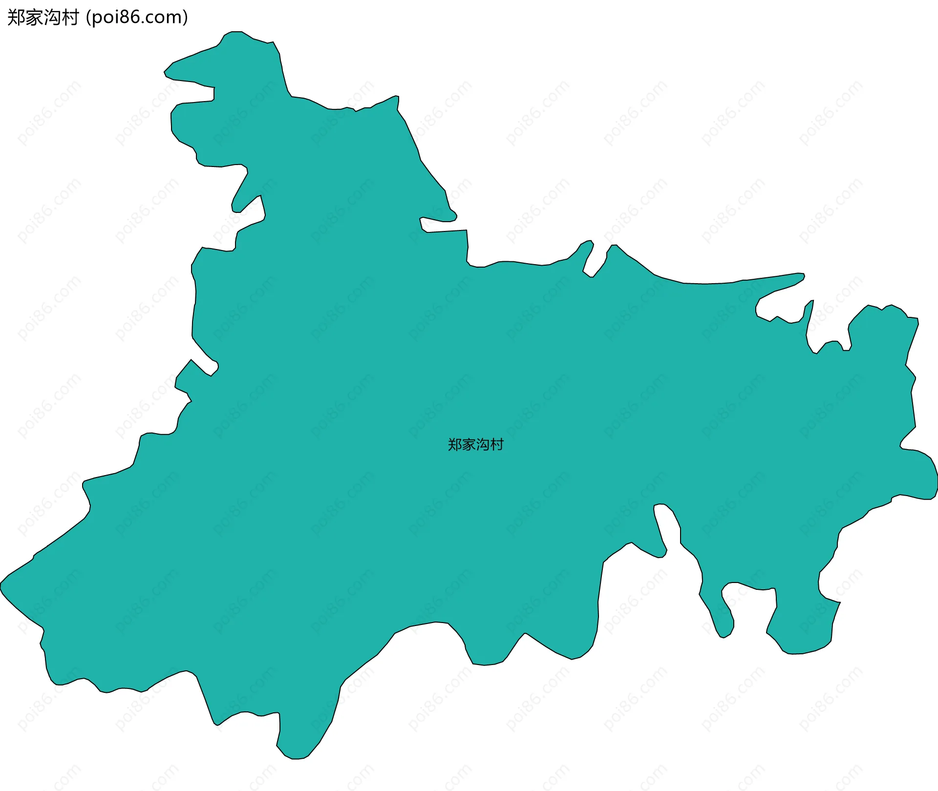 郑家沟村边界地图