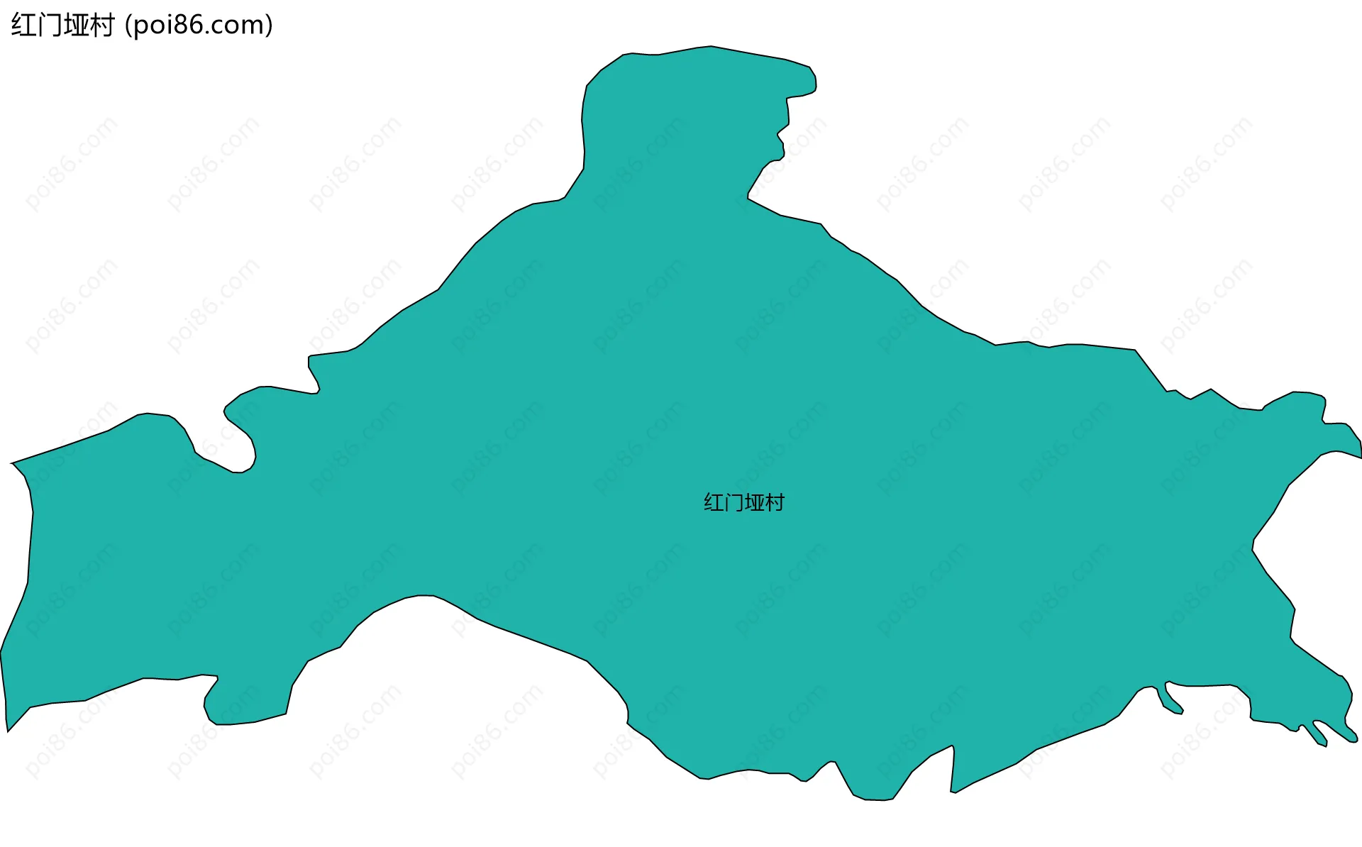 红门垭村边界地图