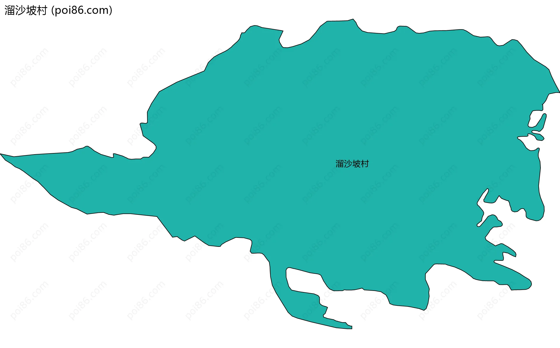 溜沙坡村边界地图
