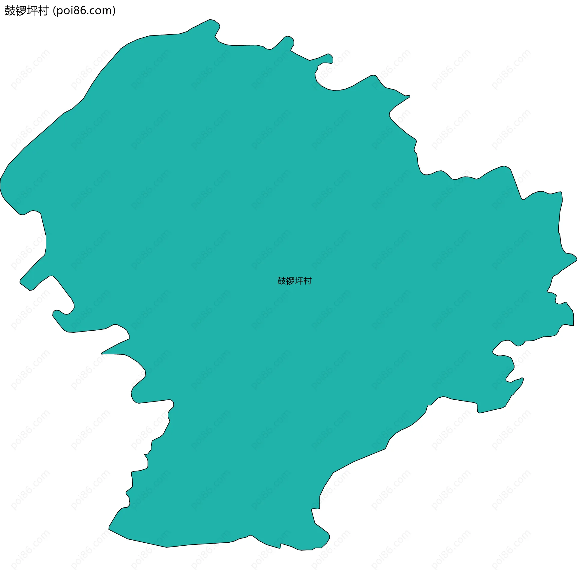 鼓锣坪村边界地图