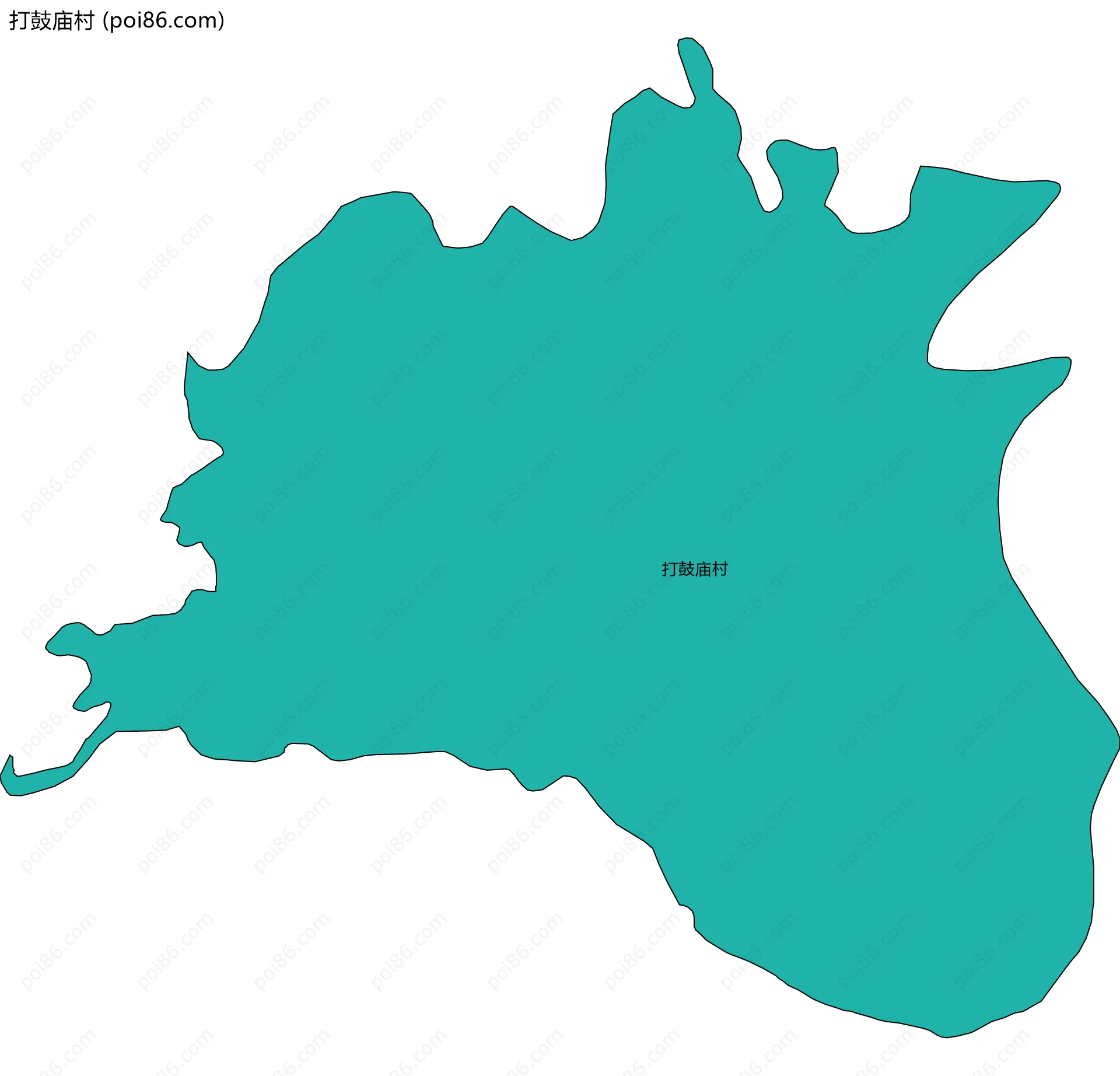 打鼓庙村边界地图