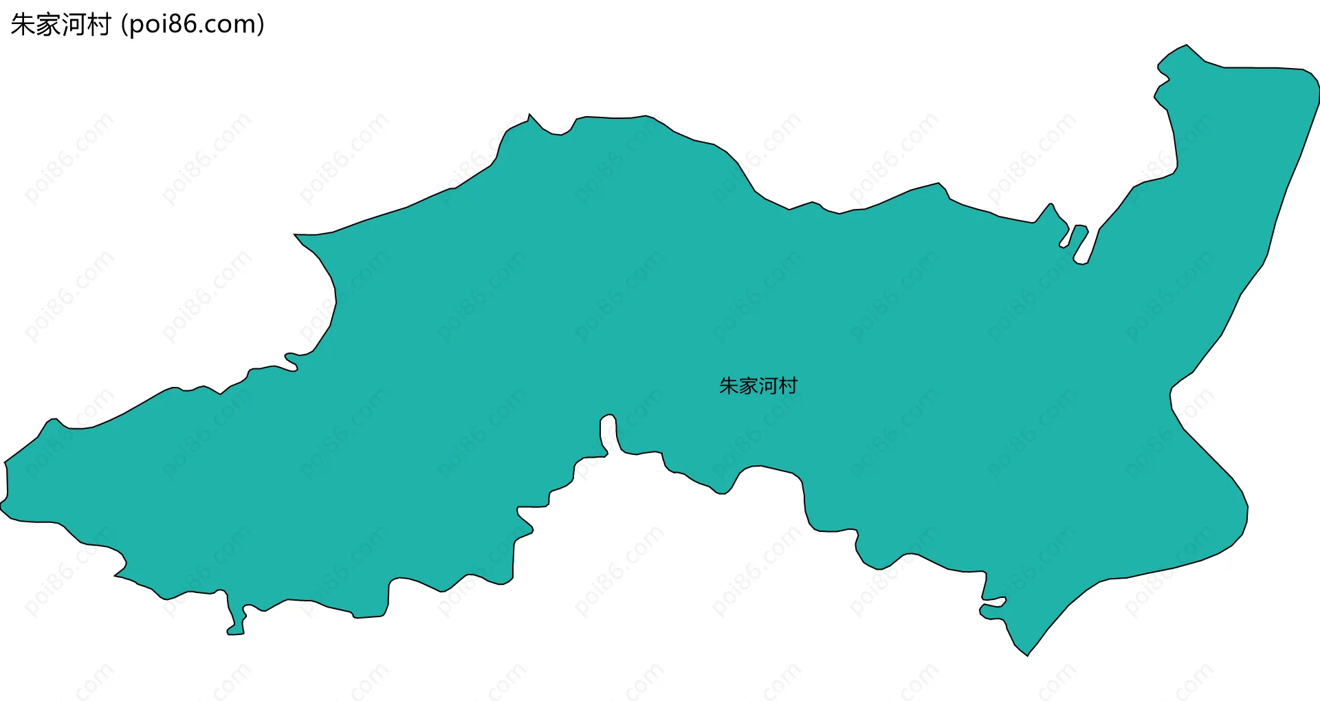 朱家河村边界地图