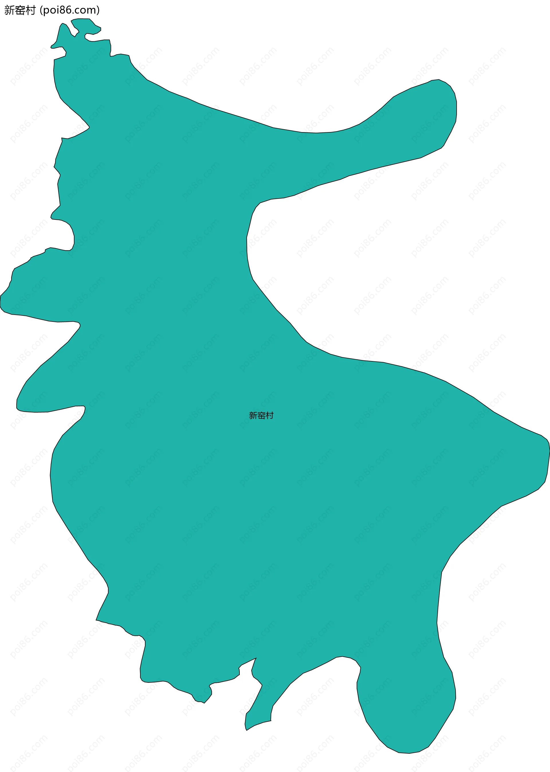新窑村边界地图