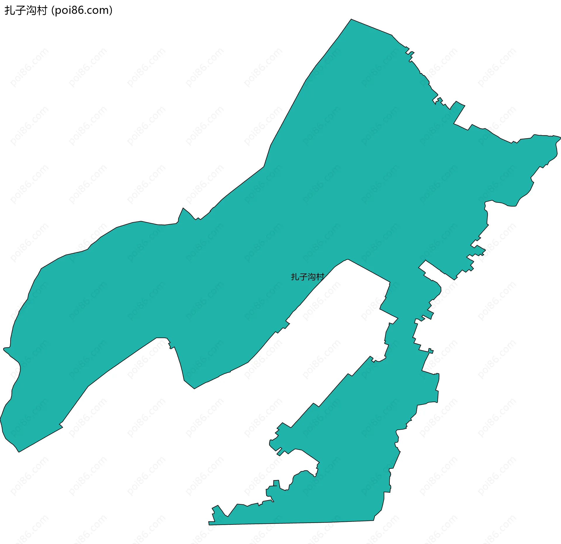 扎子沟村边界地图