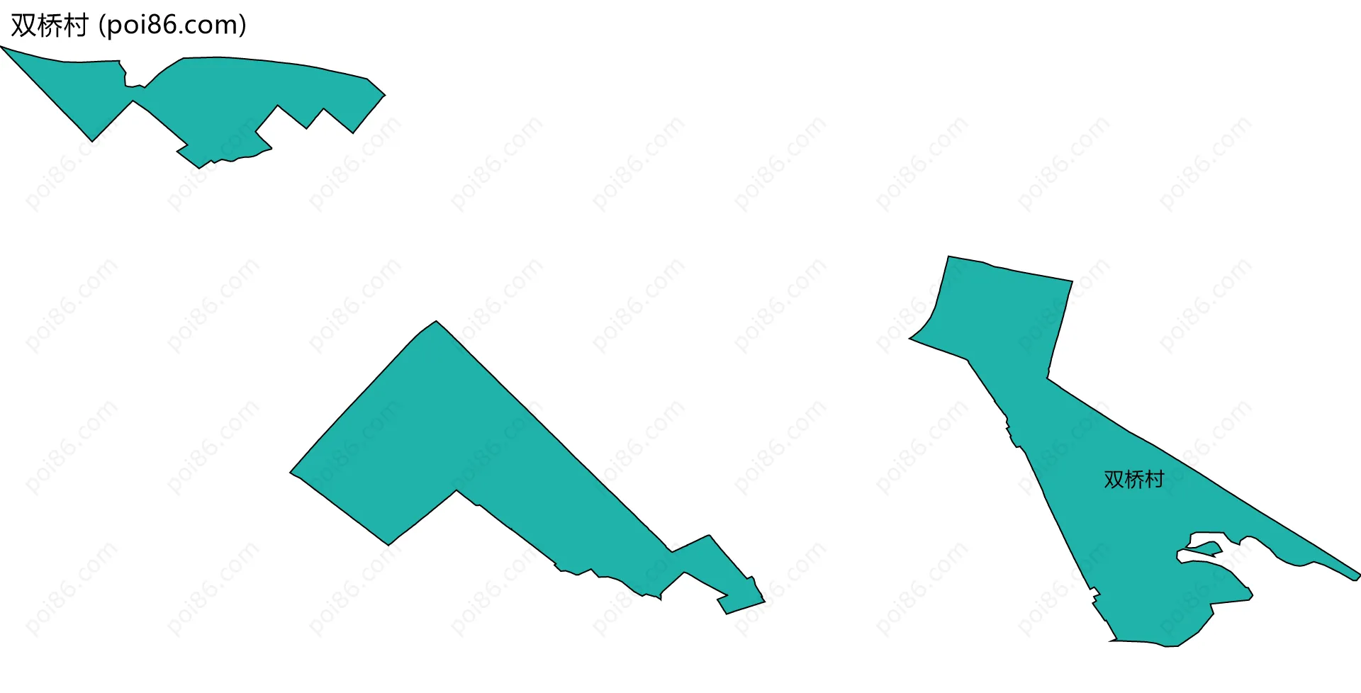 双桥村边界地图