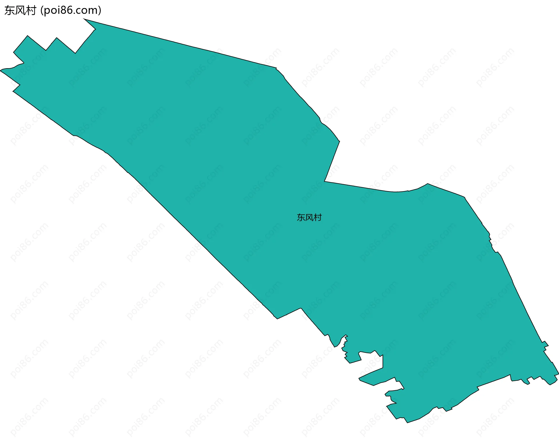 东风村边界地图