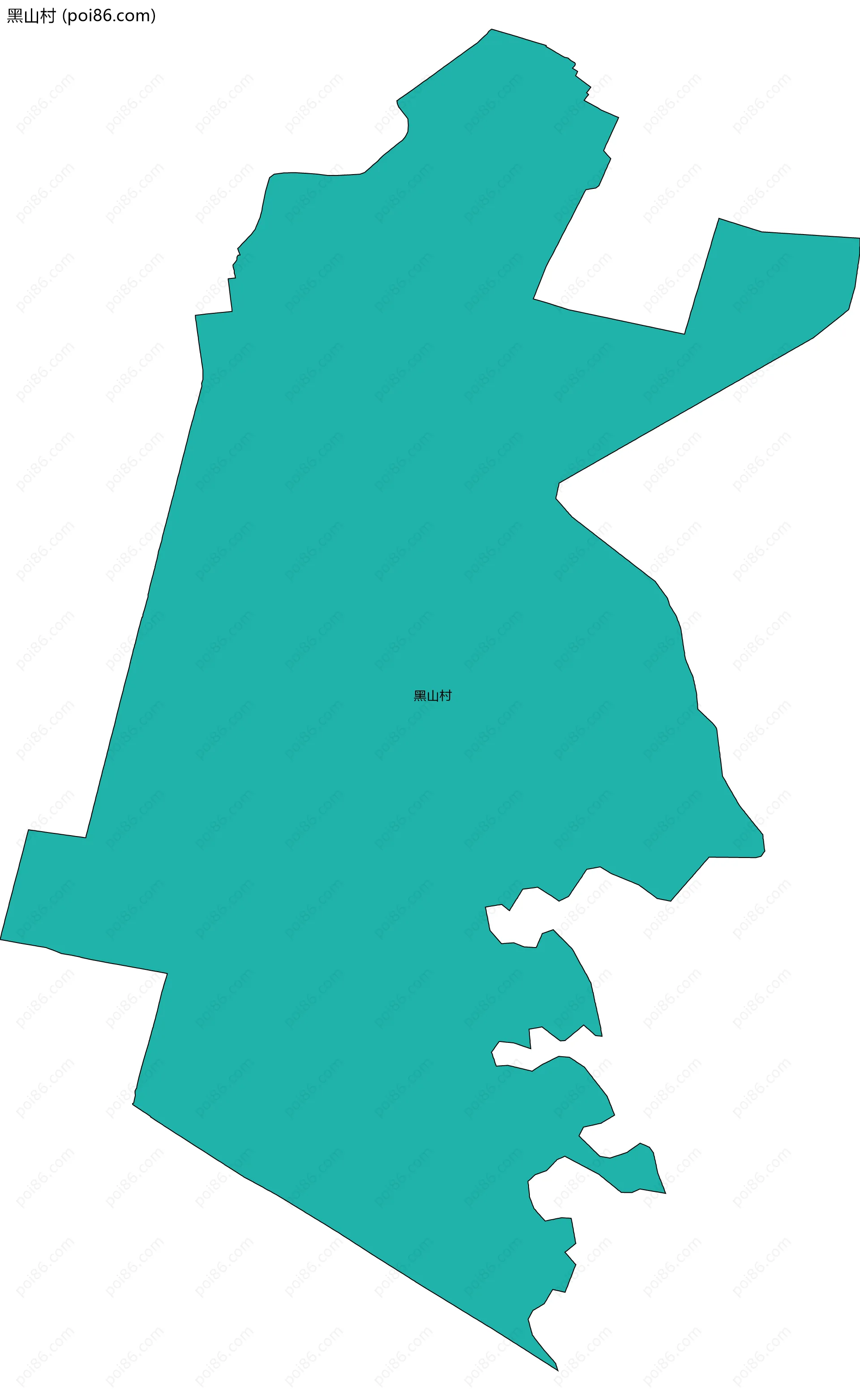 黑山村边界地图