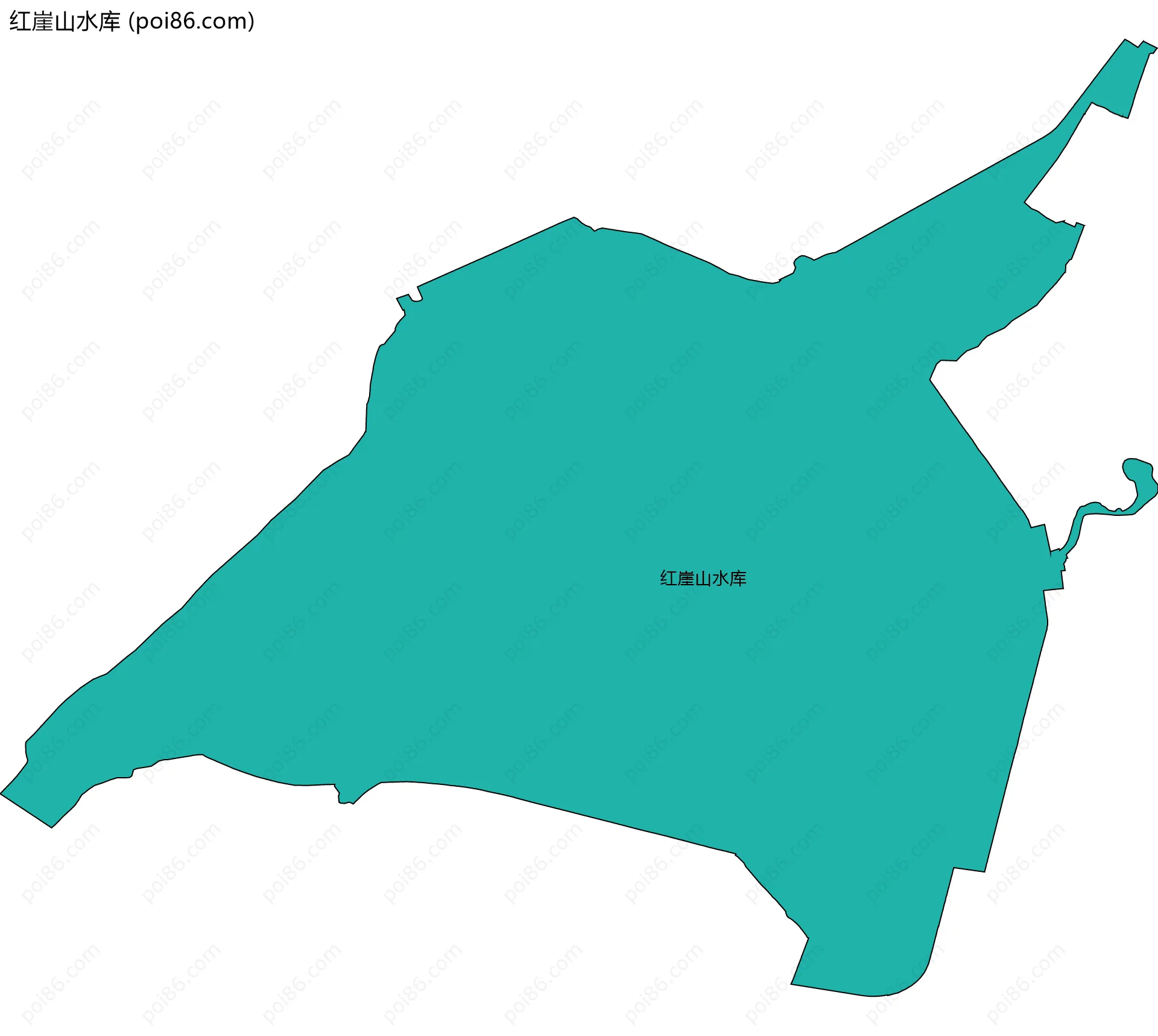 红崖山水库边界地图
