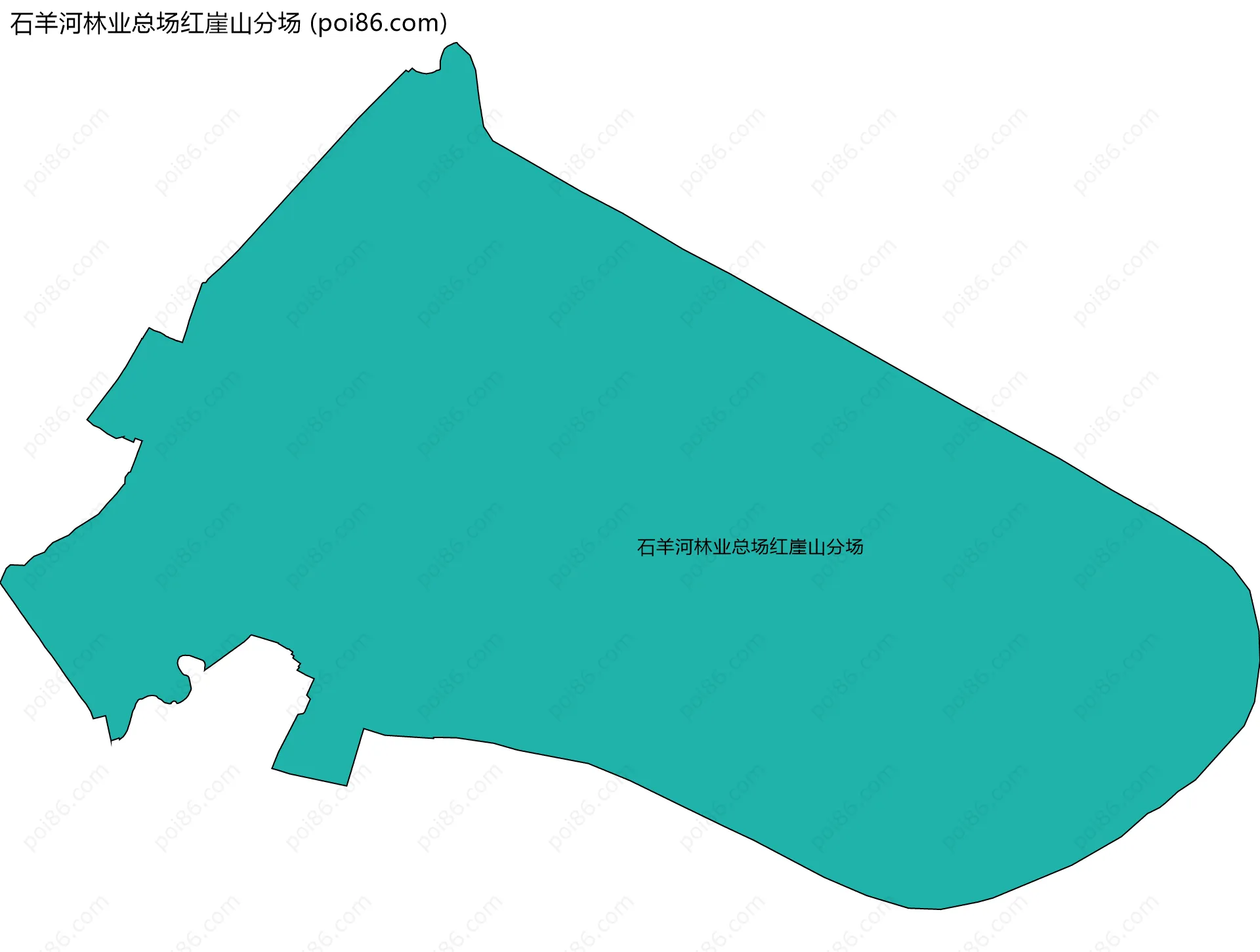 石羊河林业总场红崖山分场边界地图