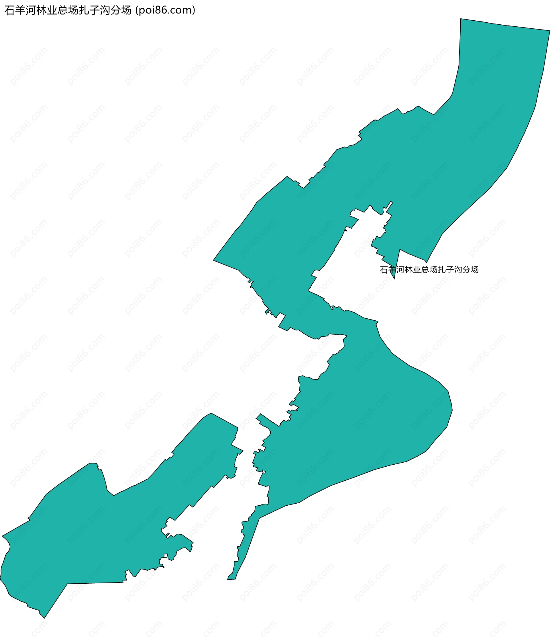 石羊河林业总场扎子沟分场边界地图