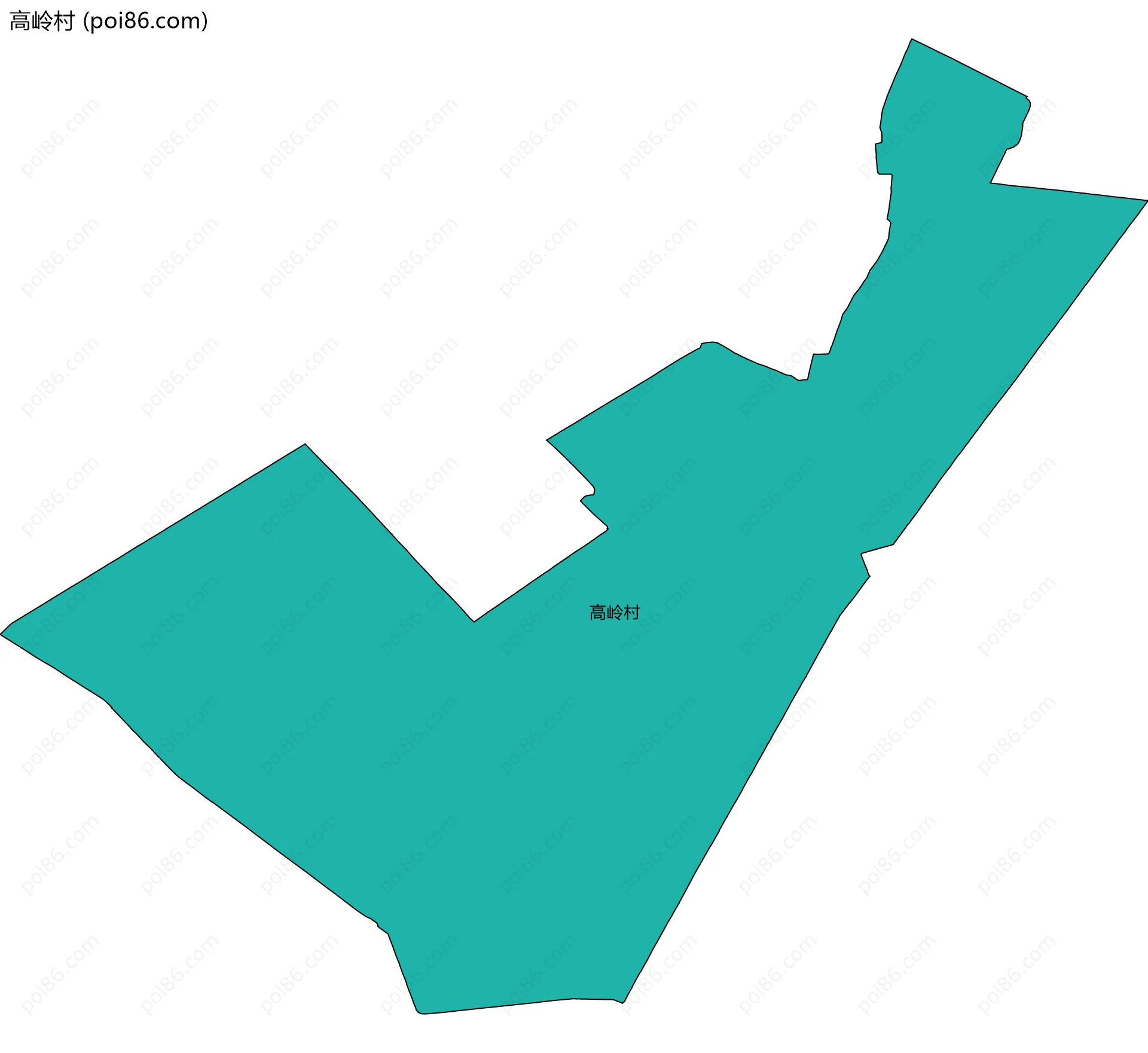 高岭村边界地图