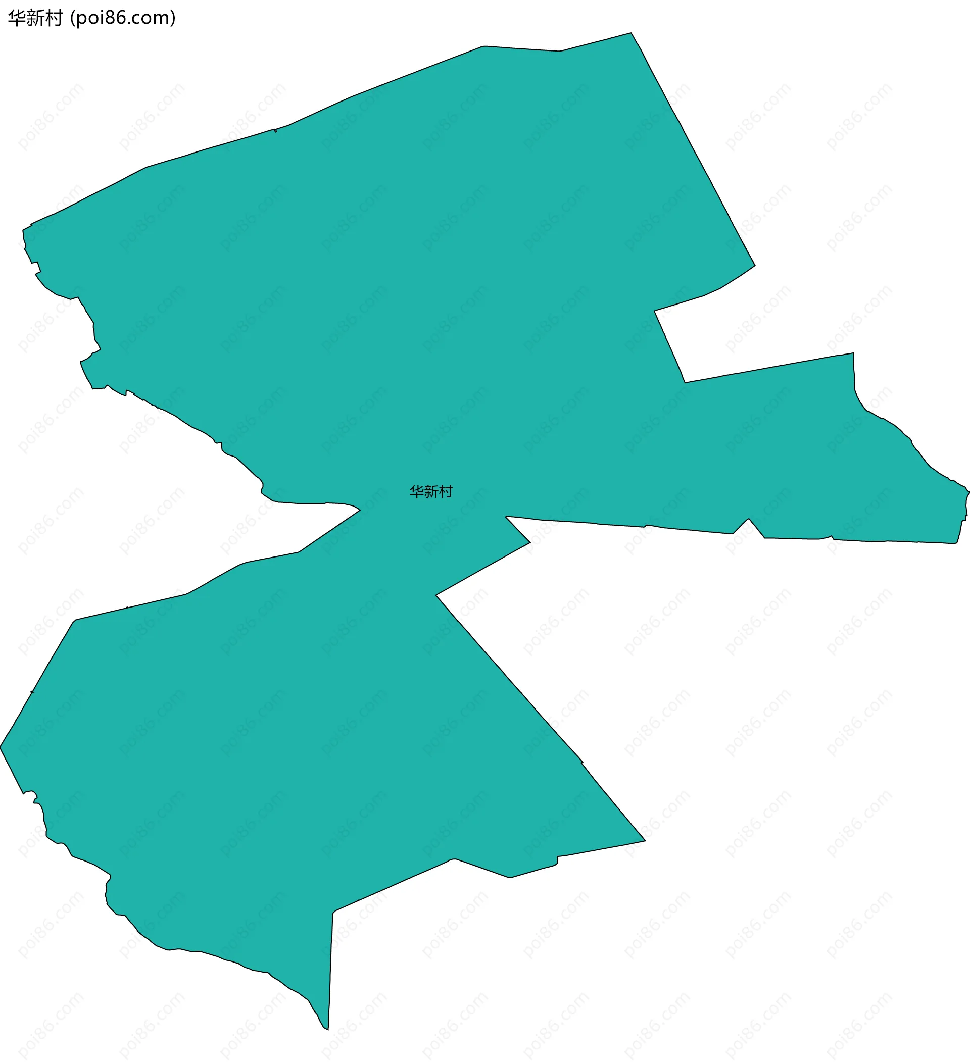 华新村边界地图