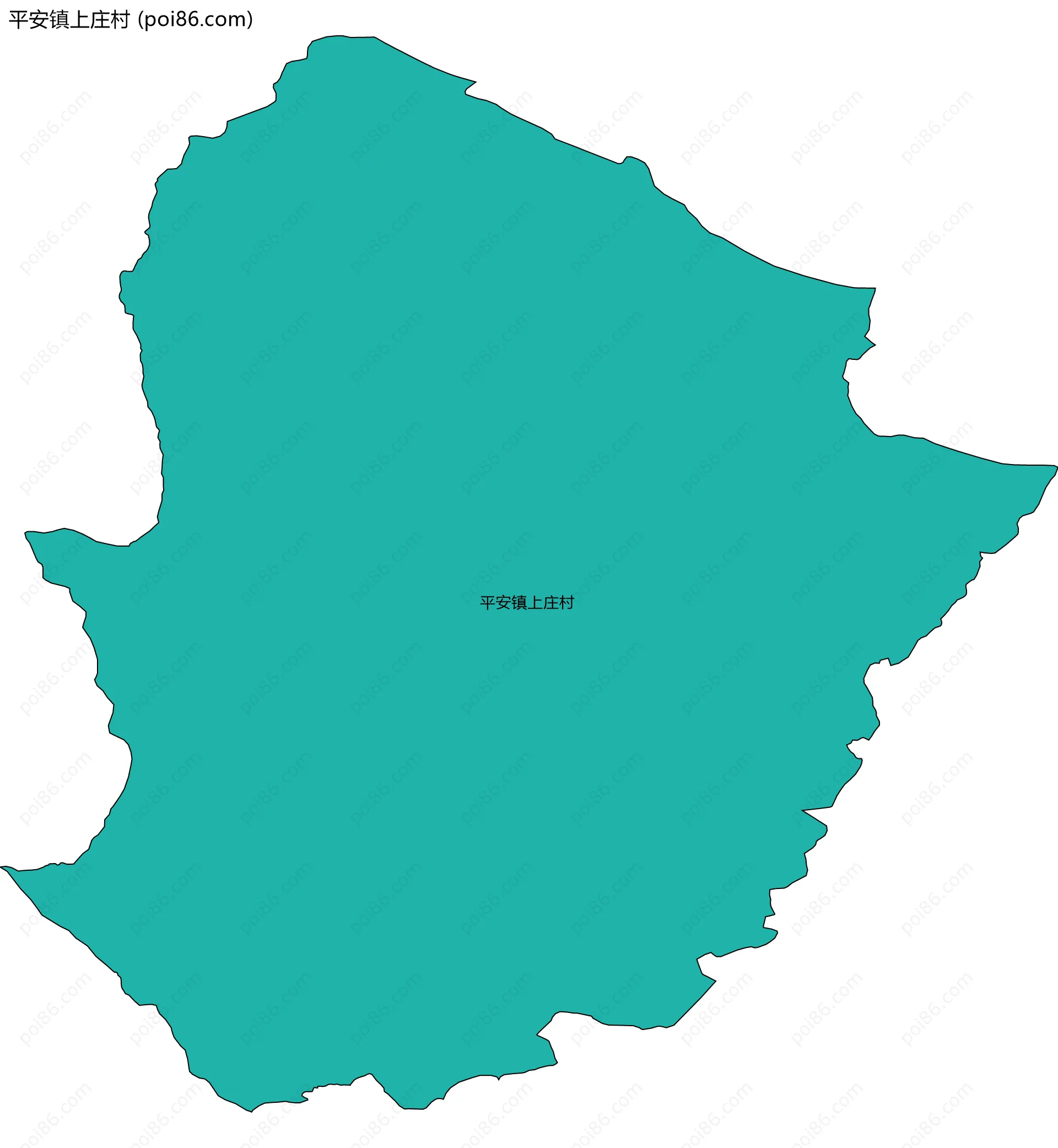 平安镇上庄村边界地图