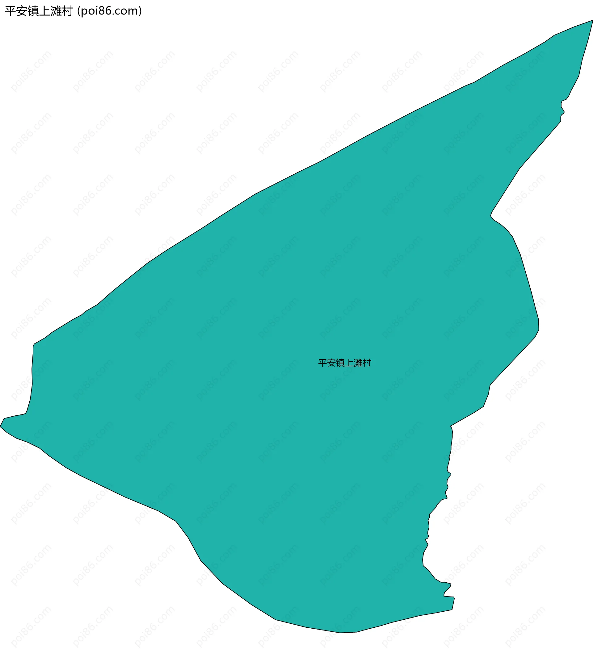 平安镇上滩村边界地图