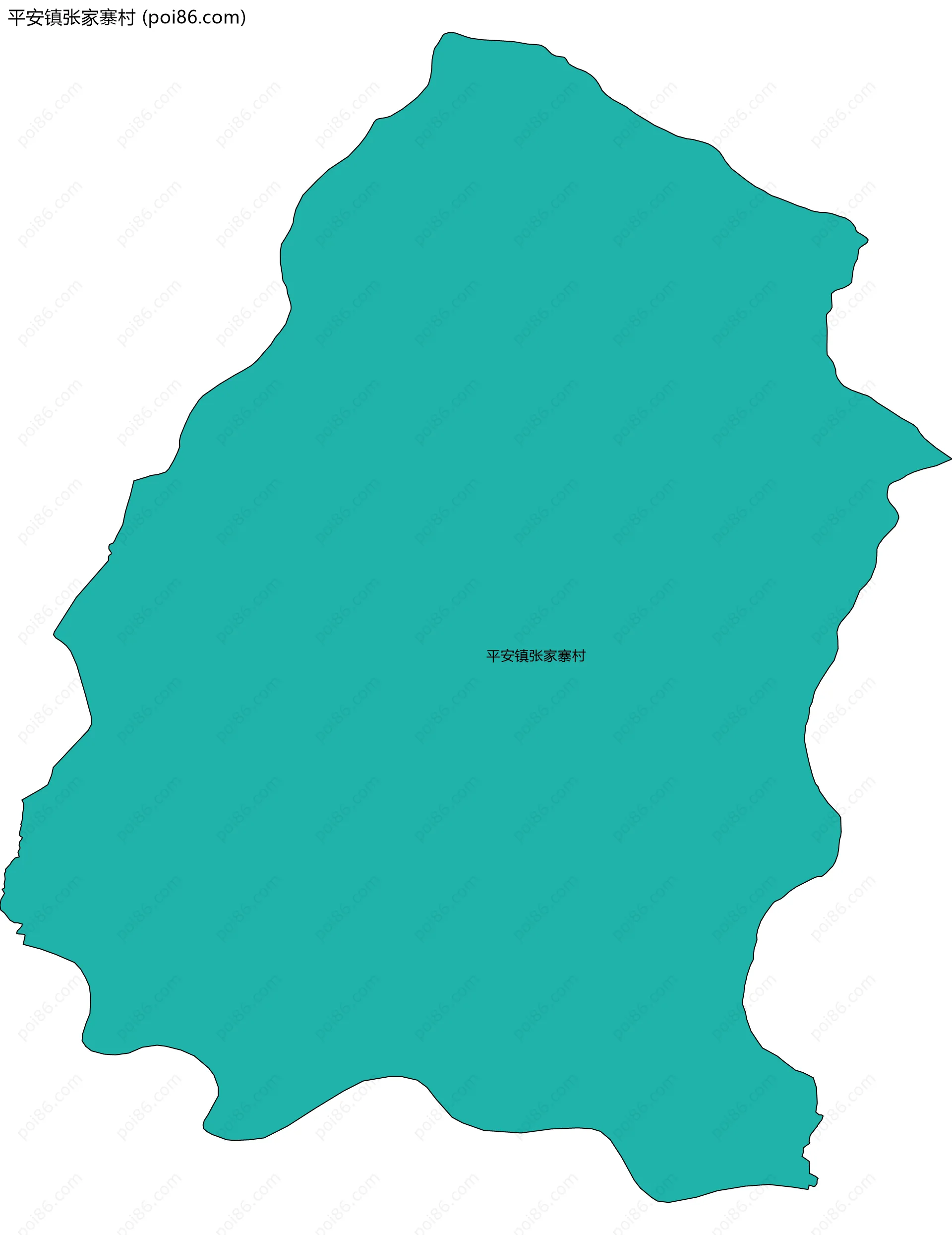 平安镇张家寨村边界地图