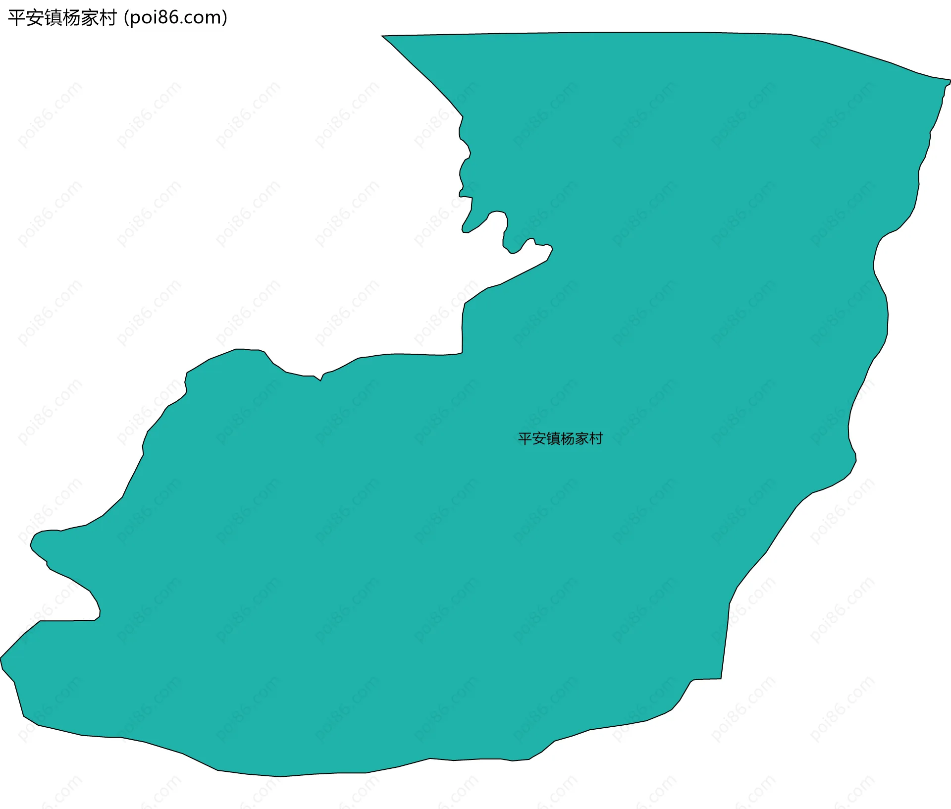 平安镇杨家村边界地图