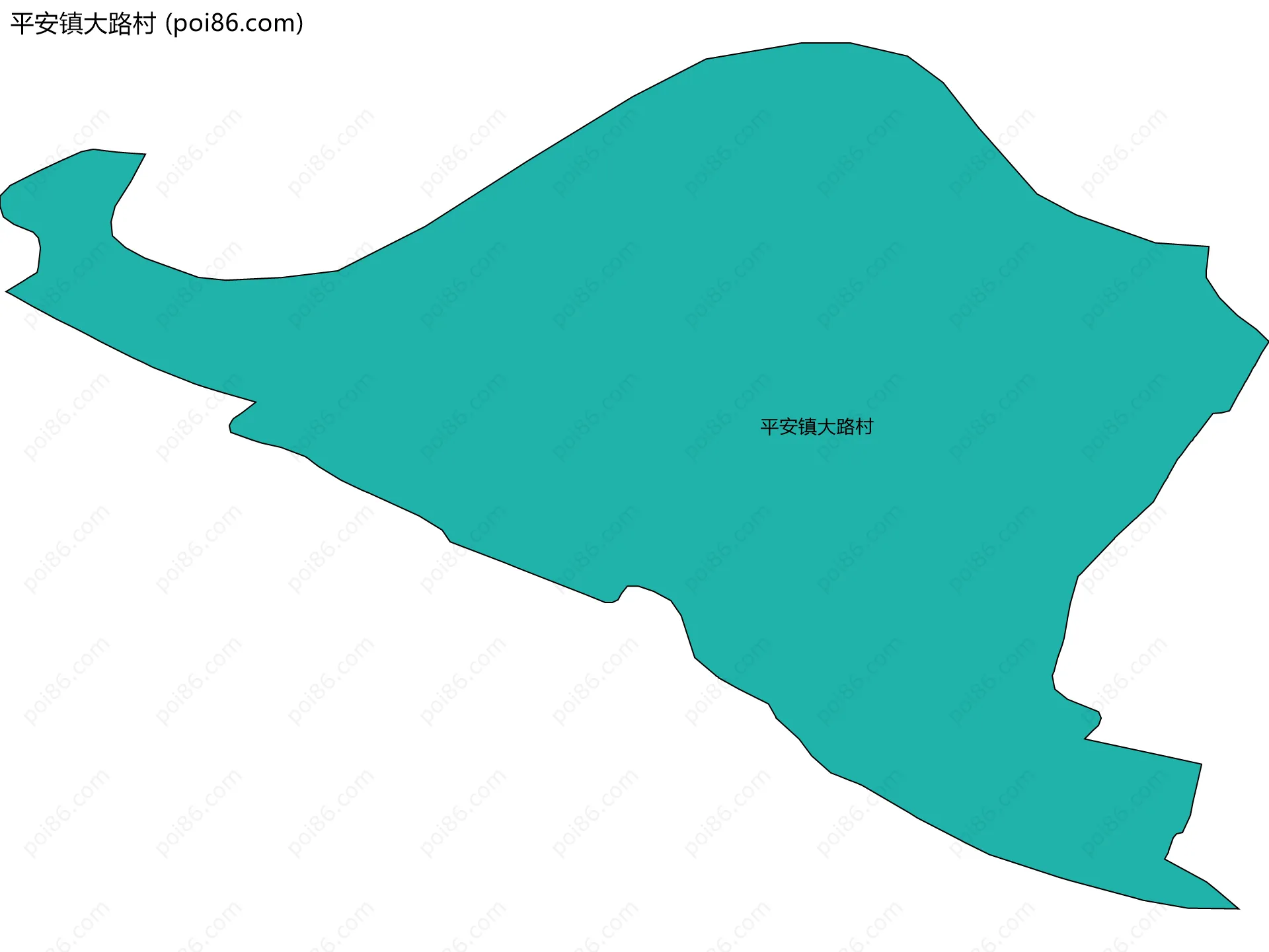 平安镇大路村边界地图