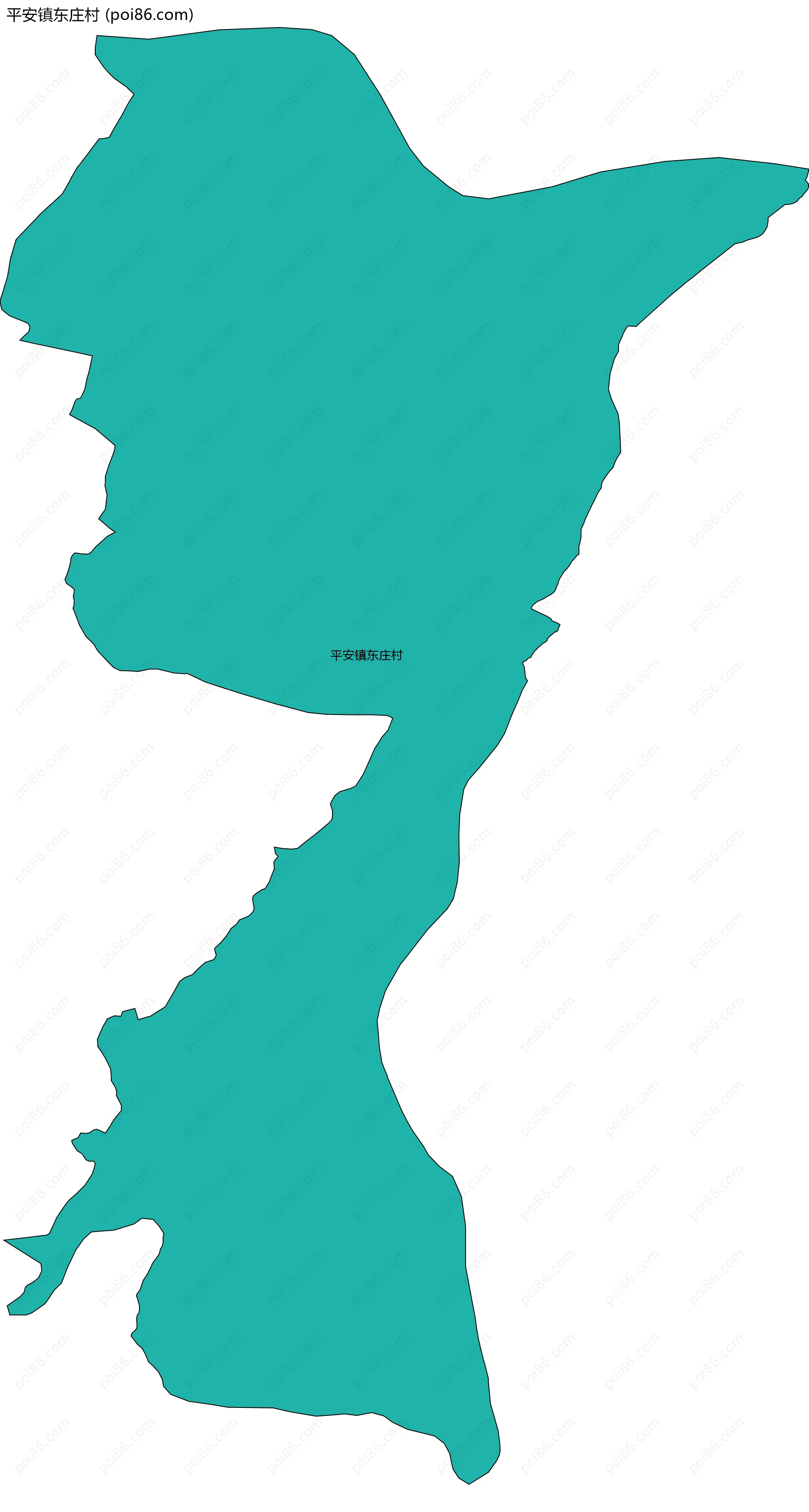 平安镇东庄村边界地图