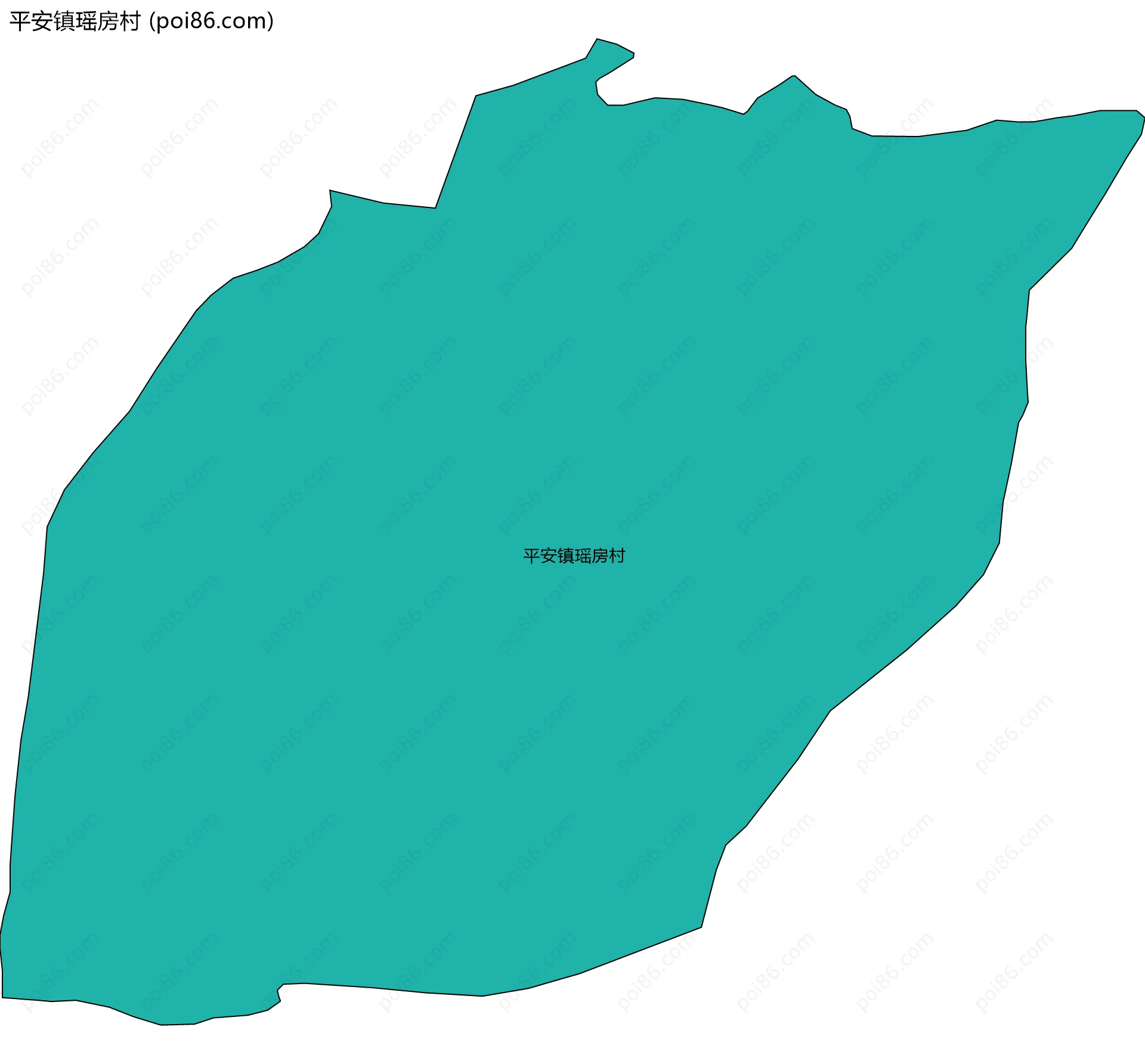 平安镇瑶房村边界地图