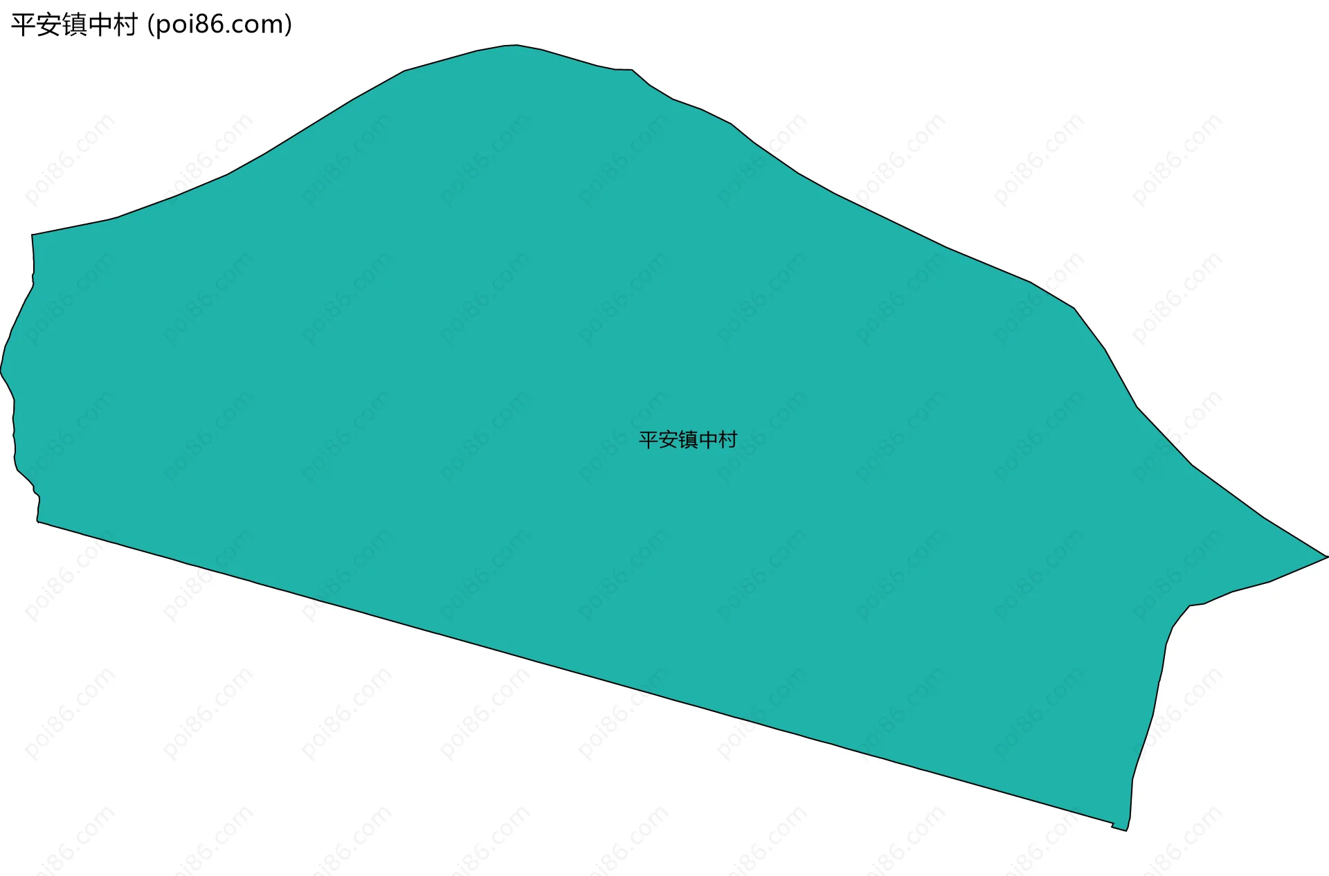 平安镇中村边界地图
