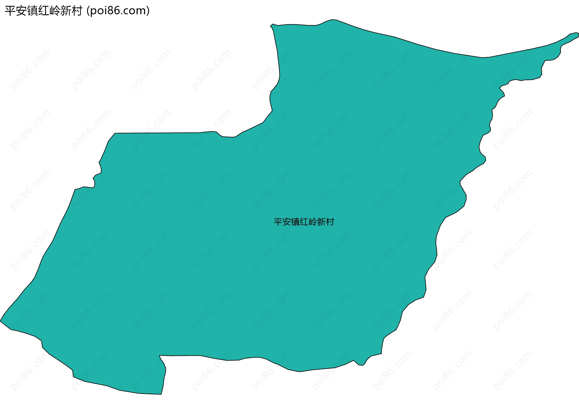 平安镇红岭新村边界地图