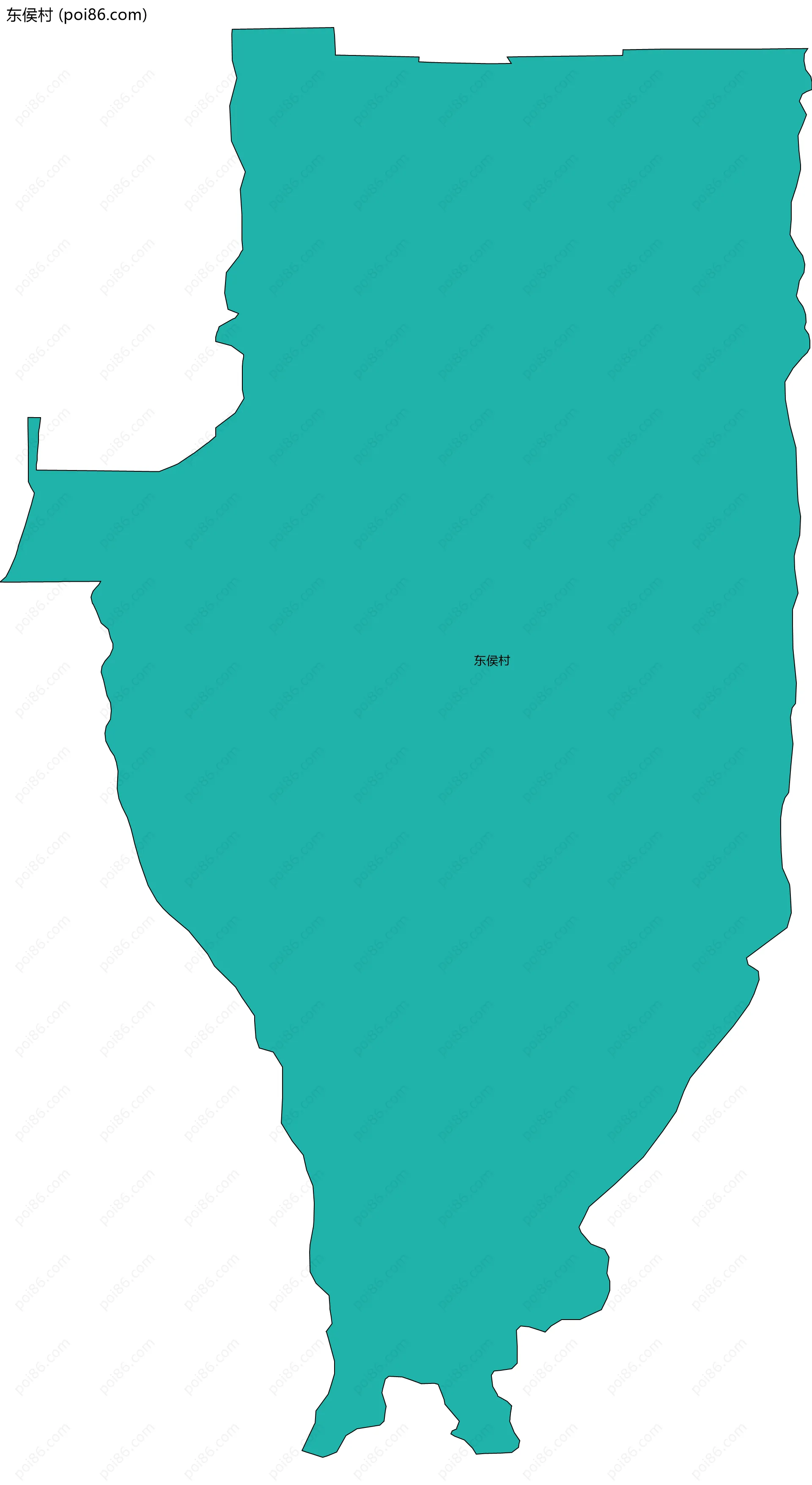 东侯村边界地图