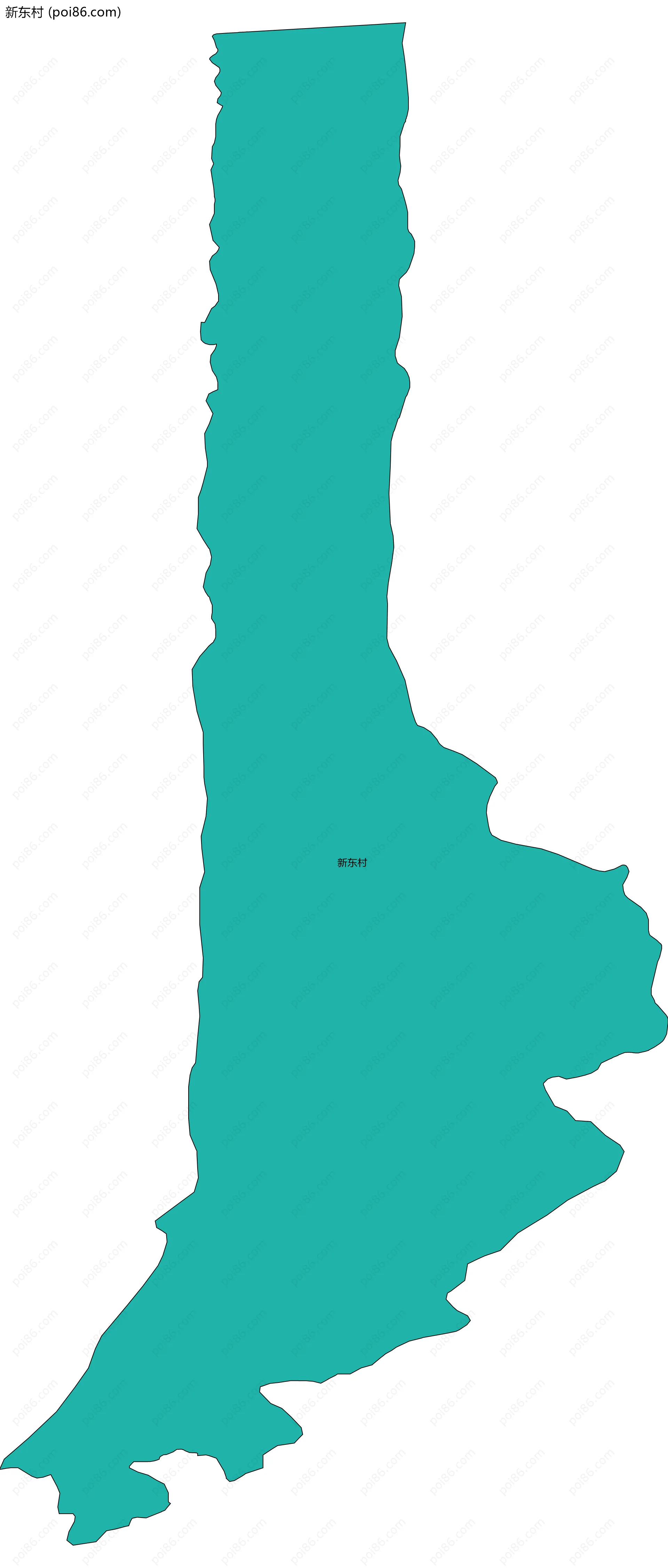 新东村边界地图