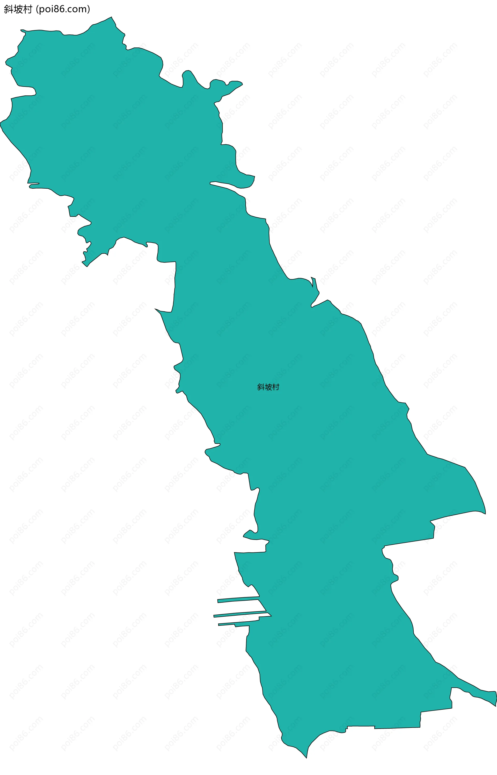 斜坡村边界地图