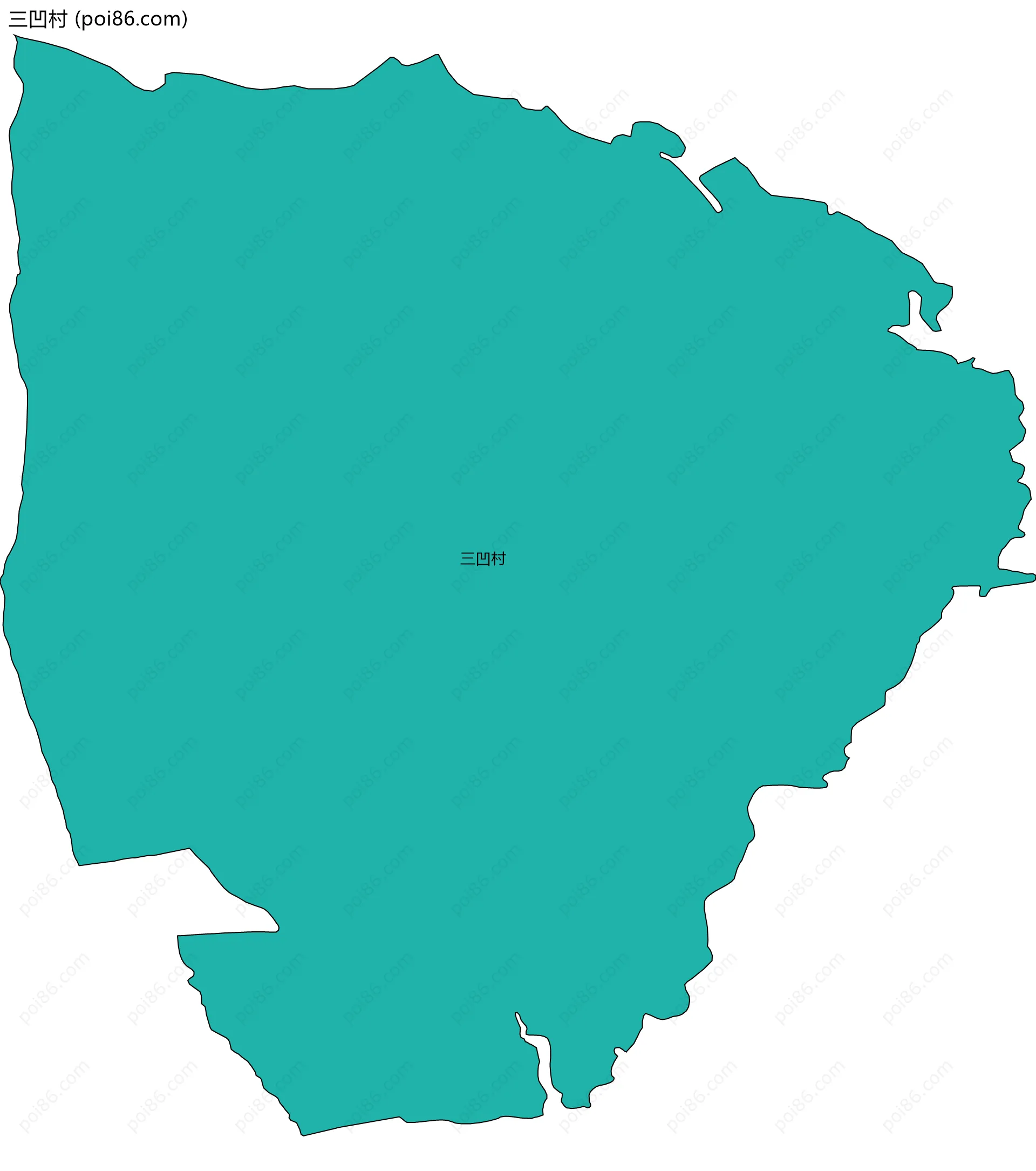 三凹村边界地图