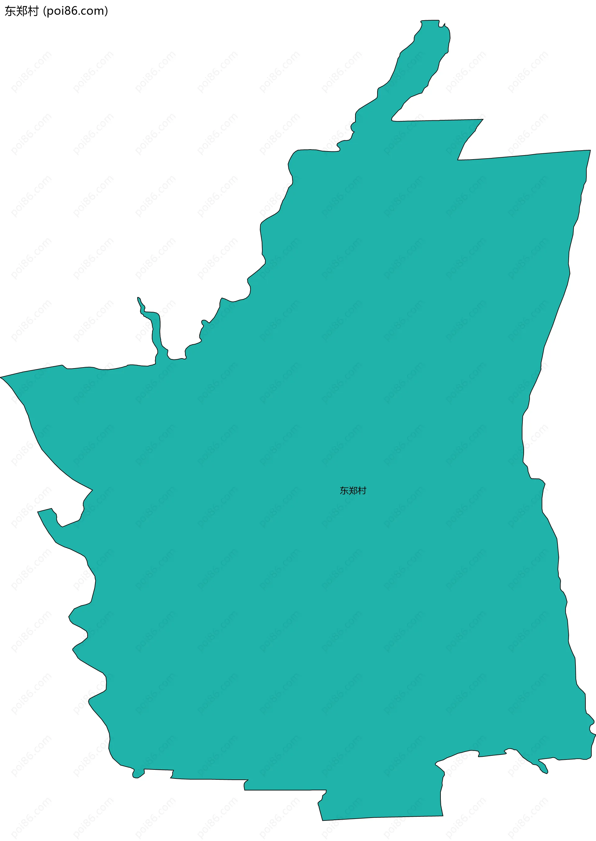 东郑村边界地图