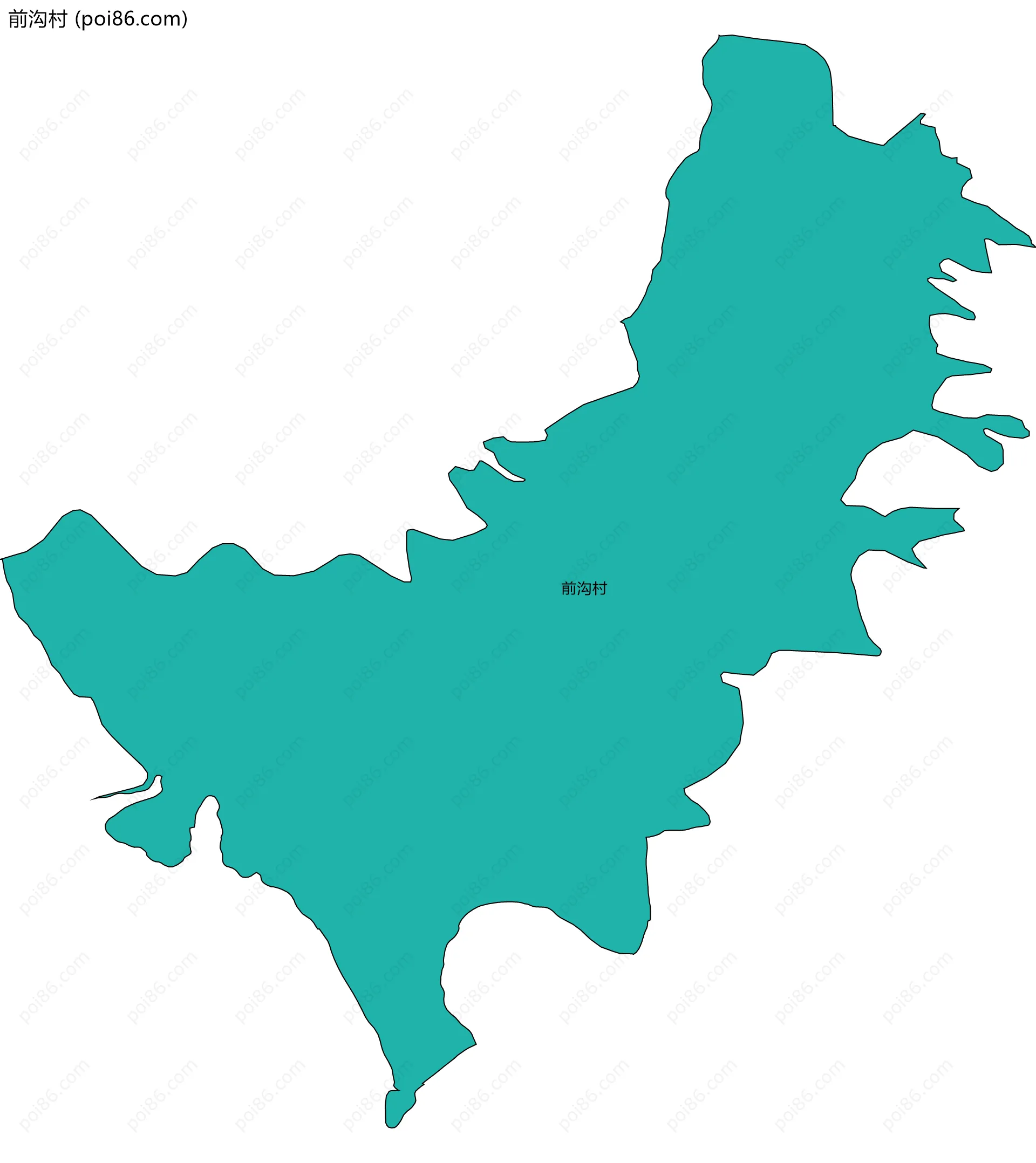 前沟村边界地图