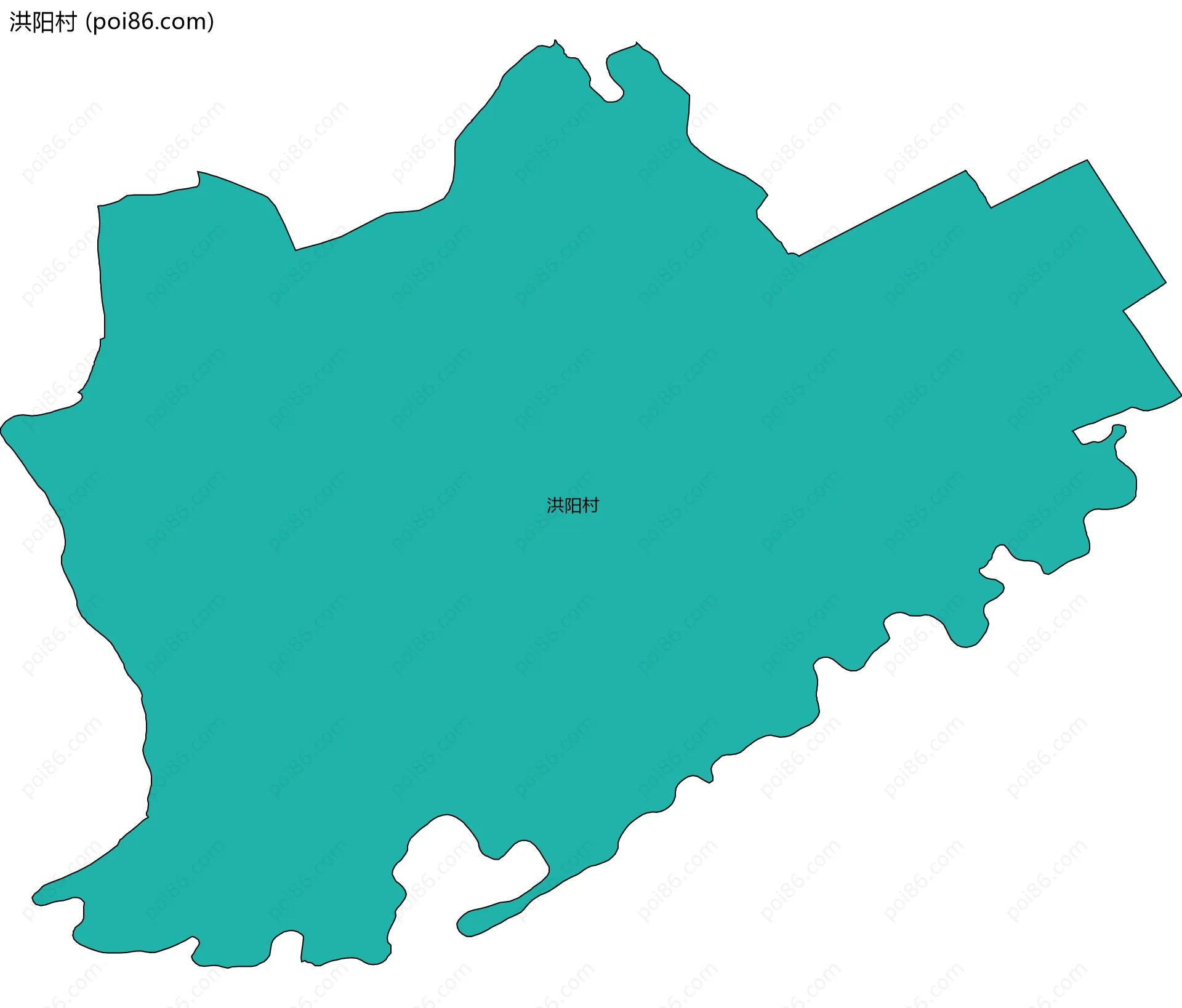 洪阳村边界地图