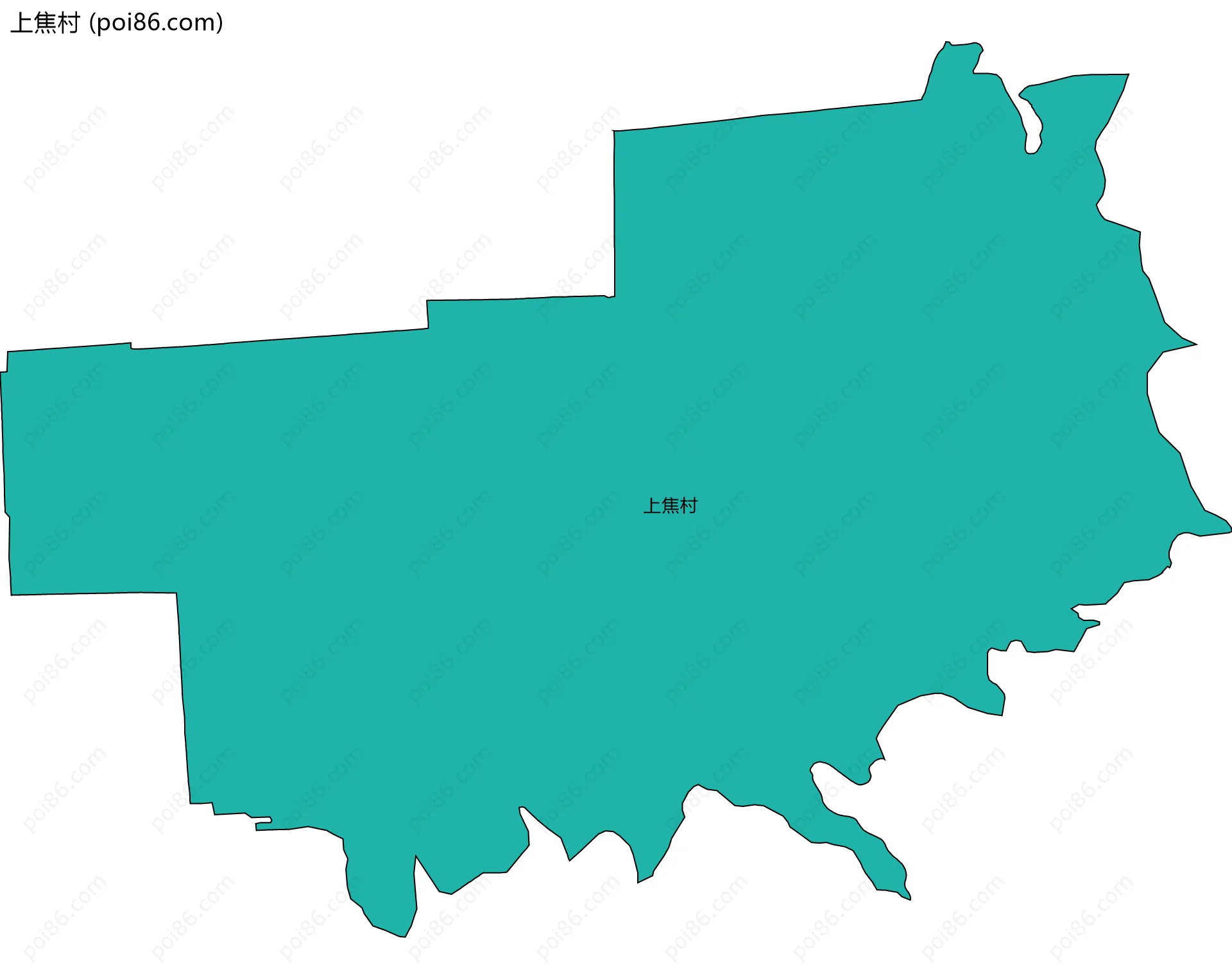上焦村边界地图