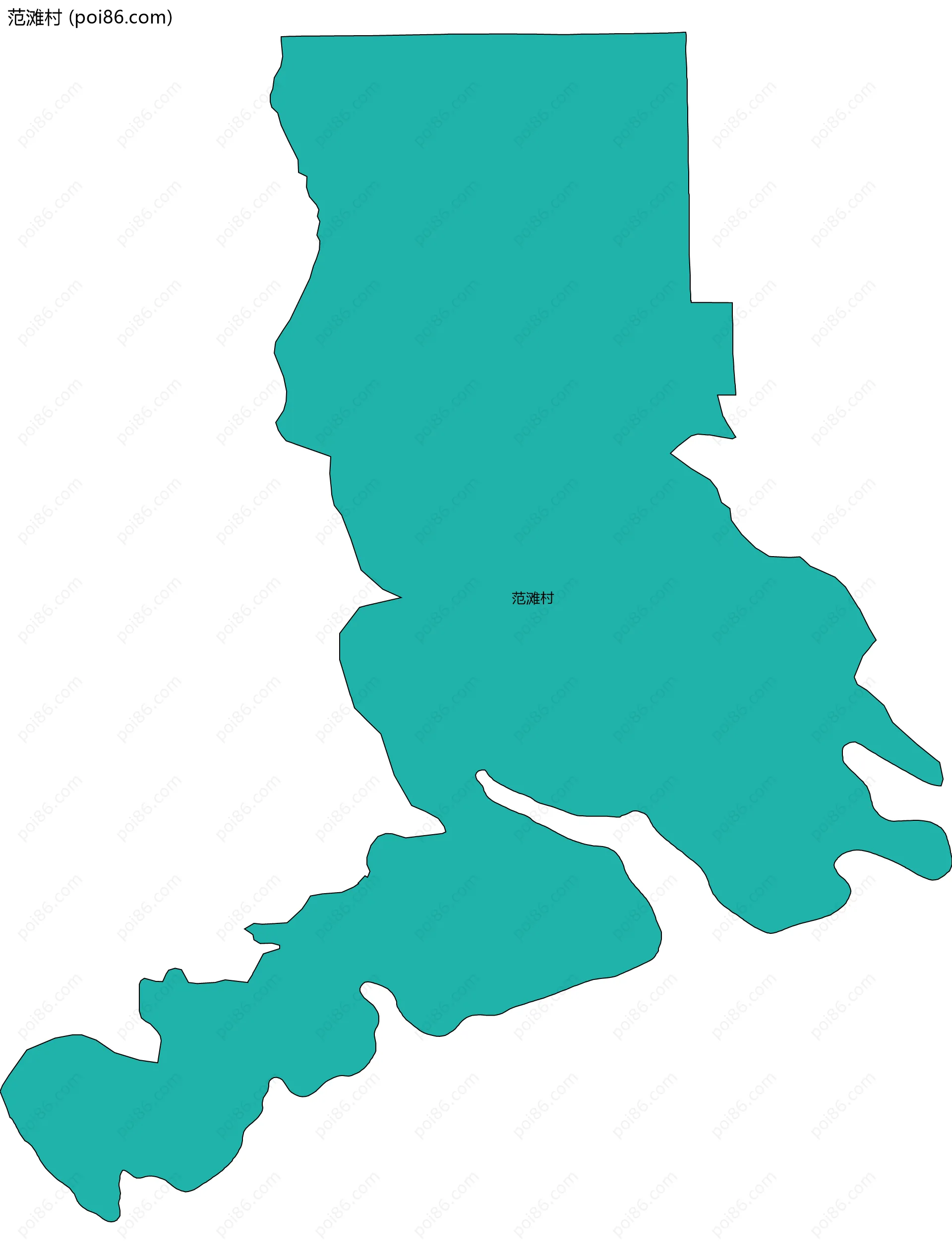 范滩村边界地图