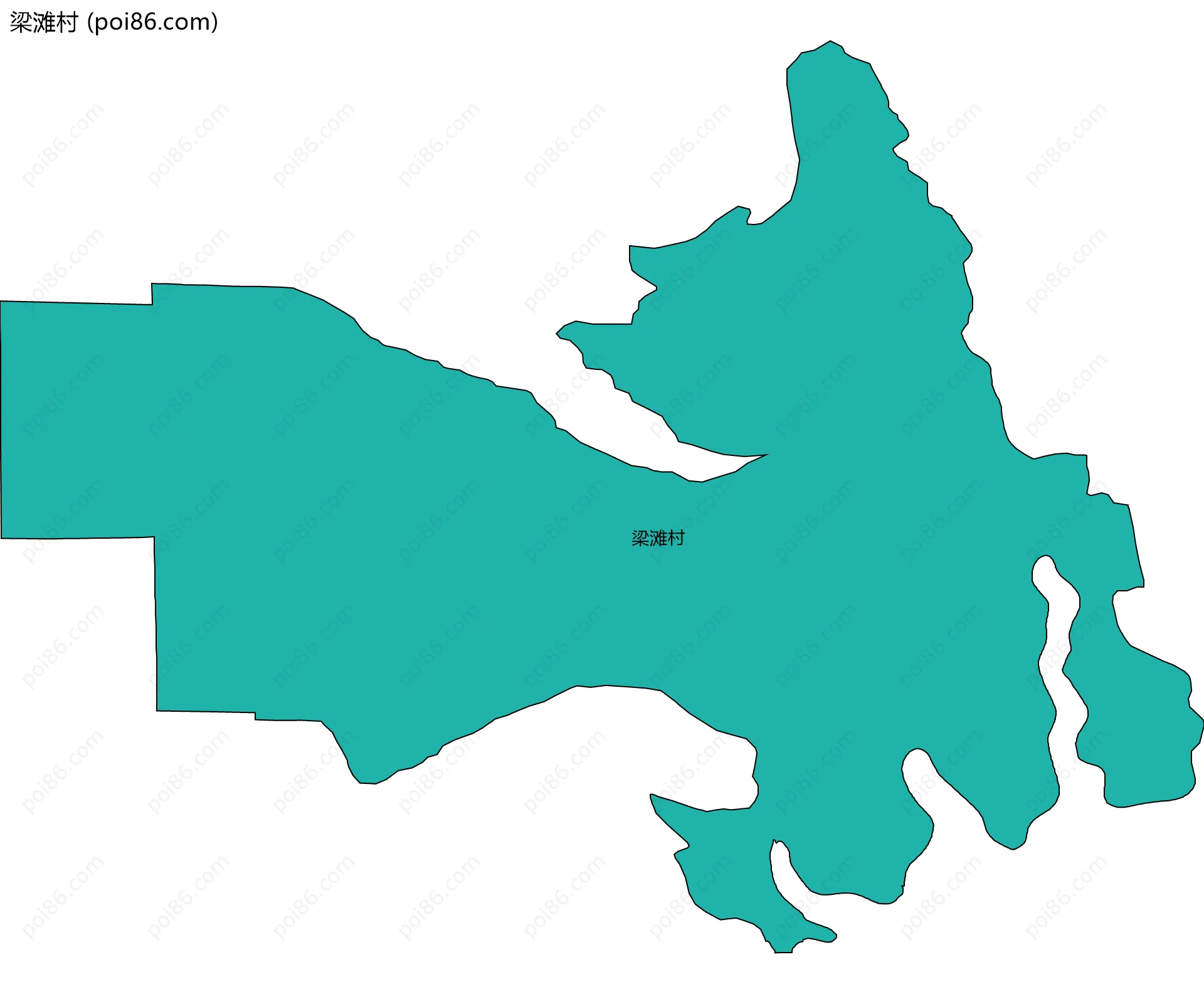 梁滩村边界地图