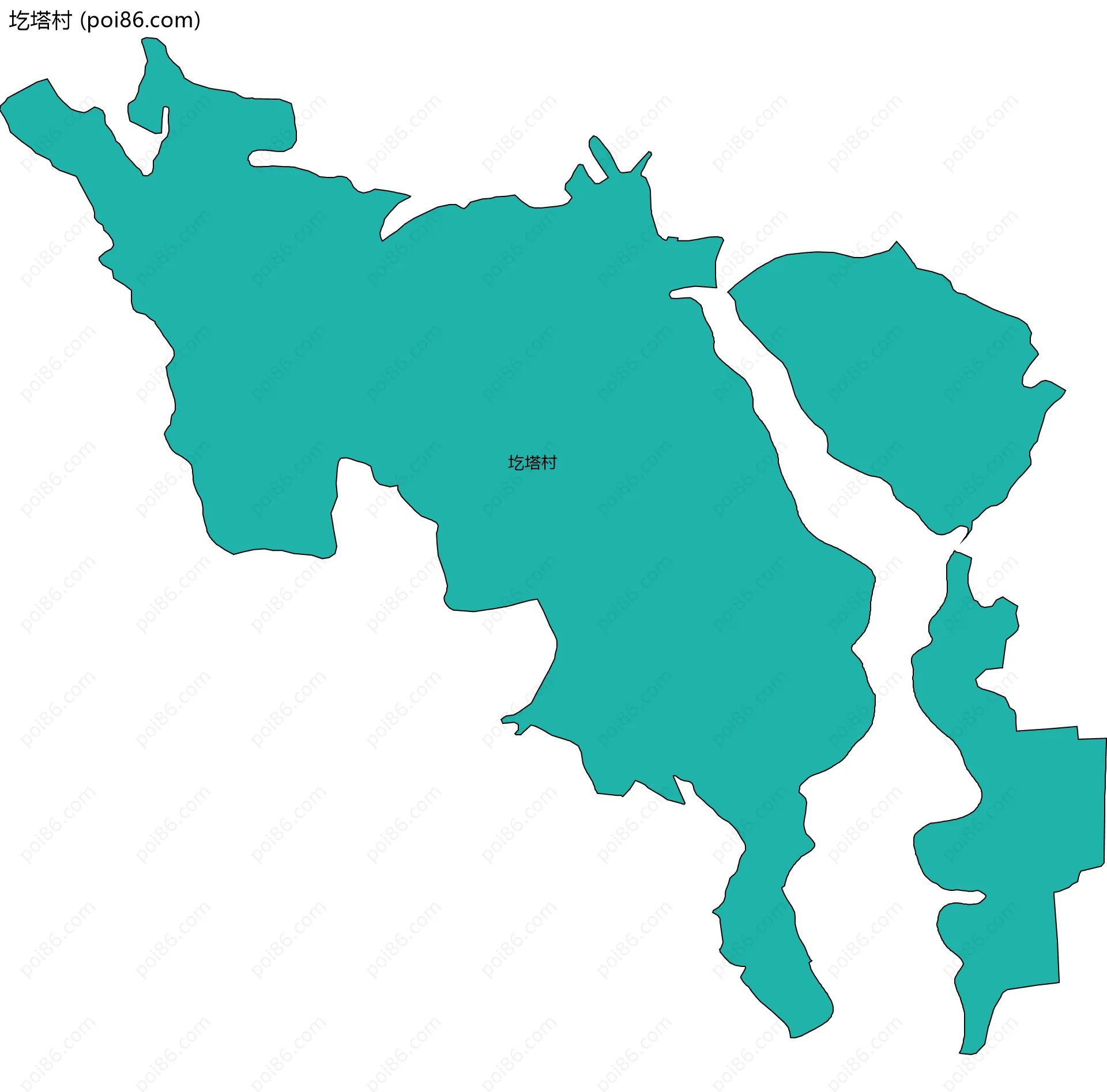 圪塔村边界地图