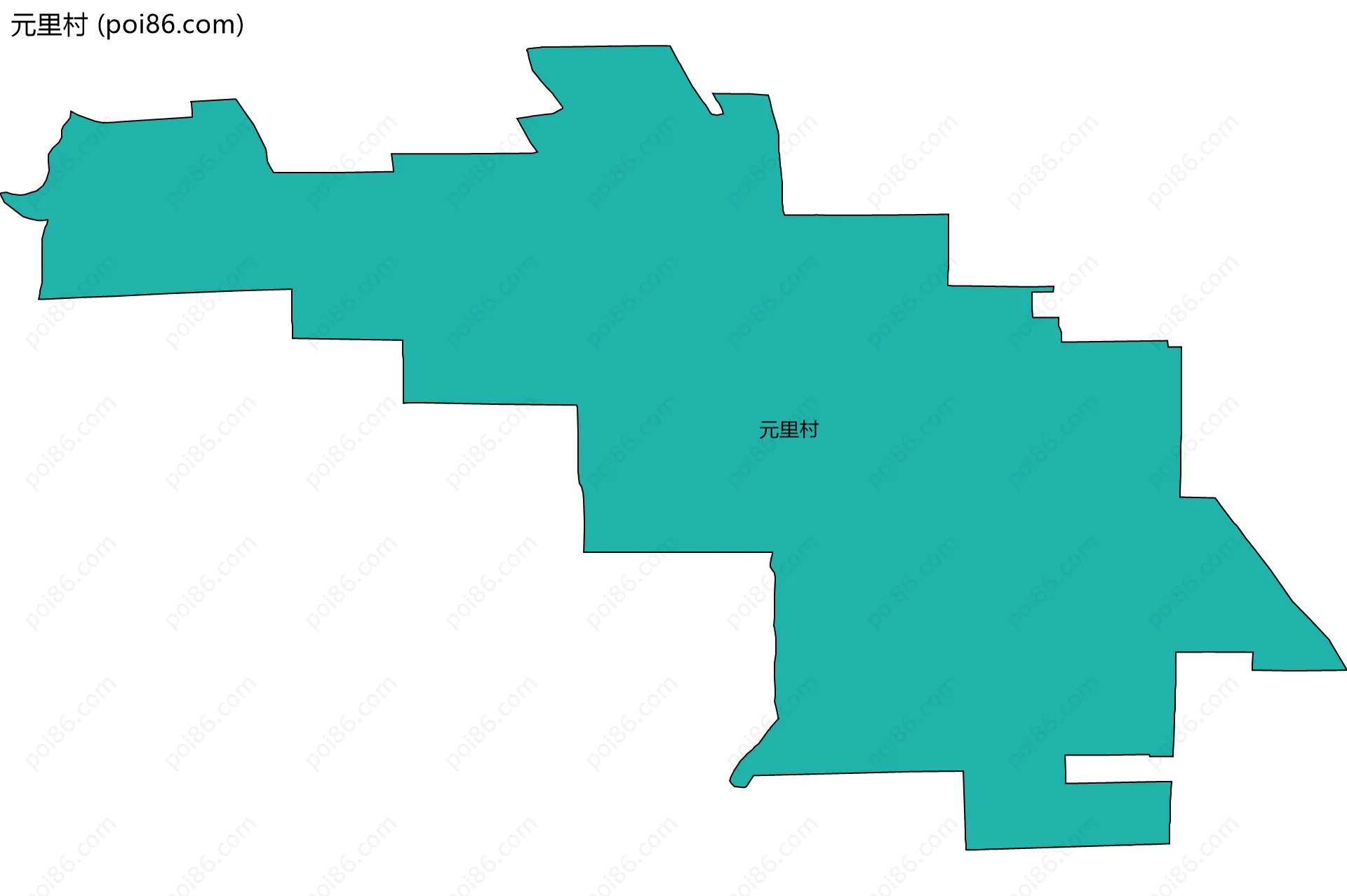 元里村边界地图