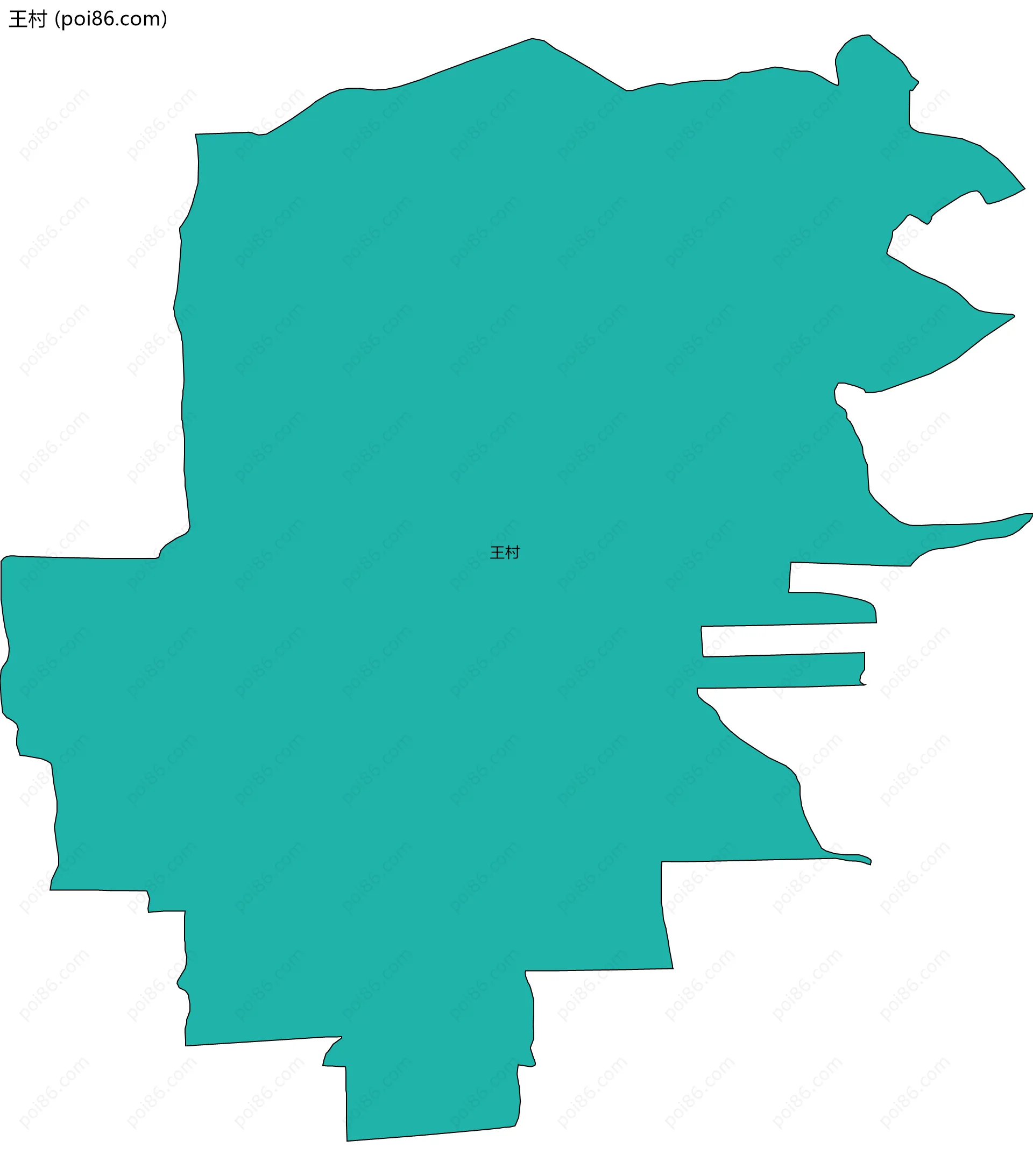 王村边界地图