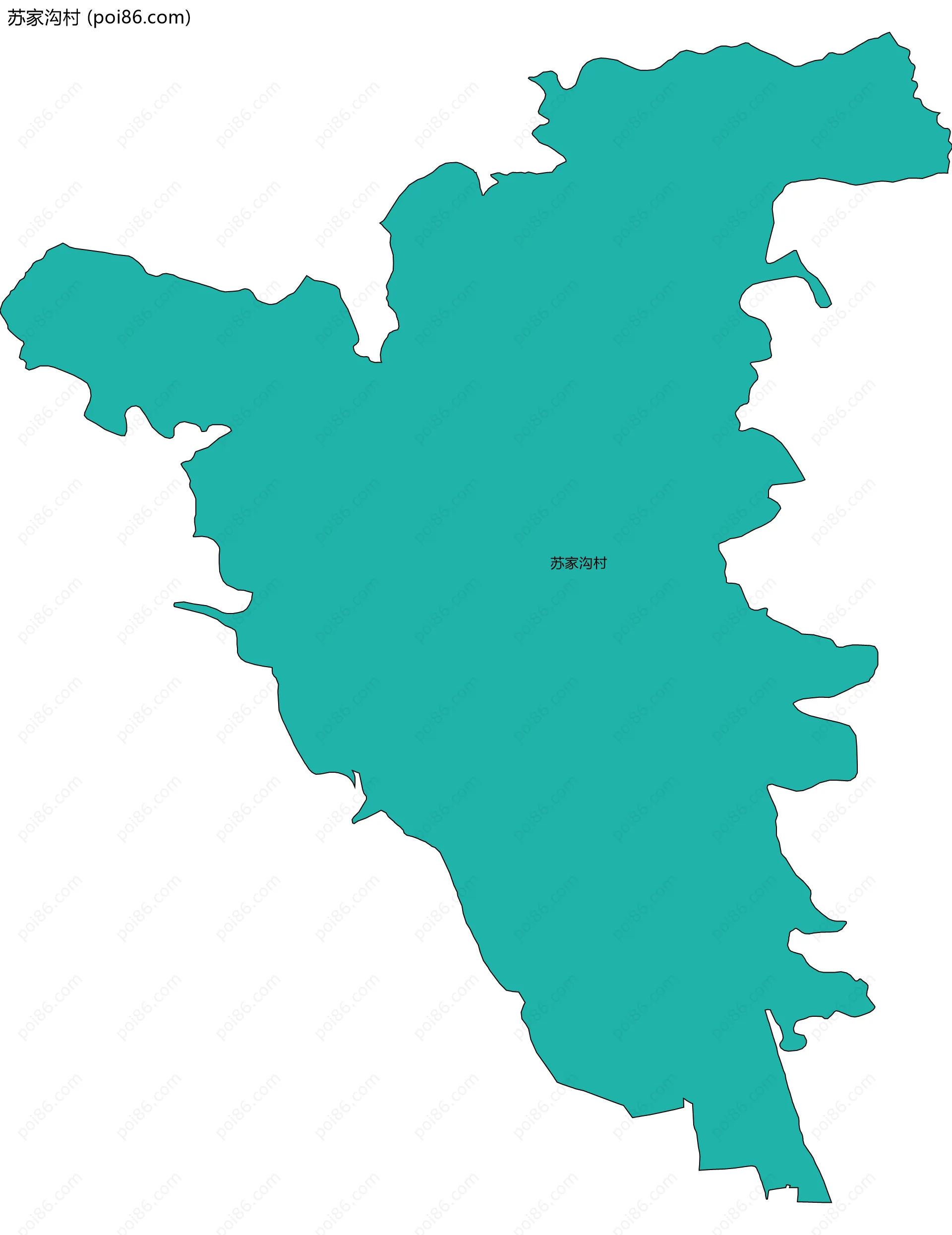 苏家沟村边界地图