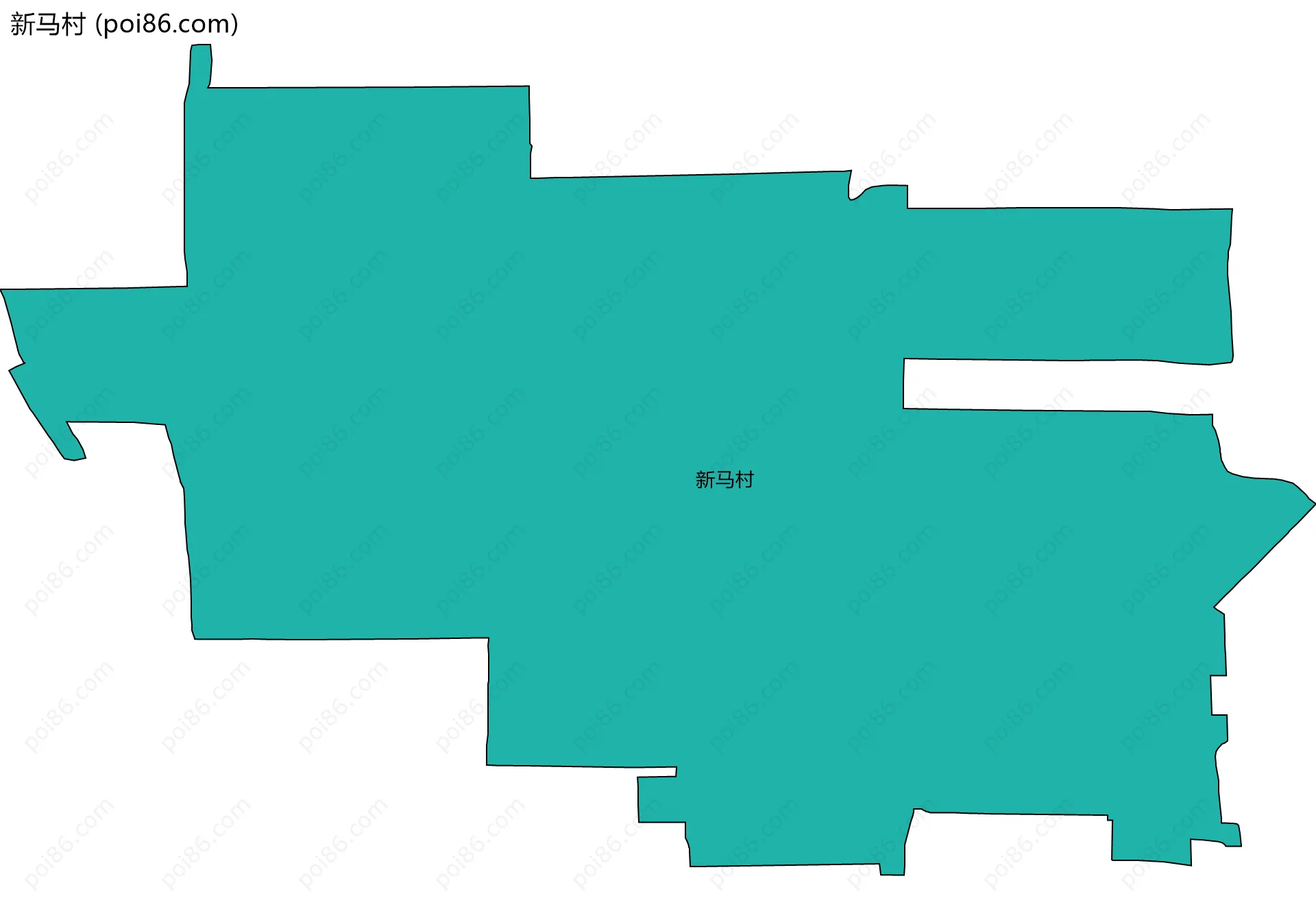 新马村边界地图