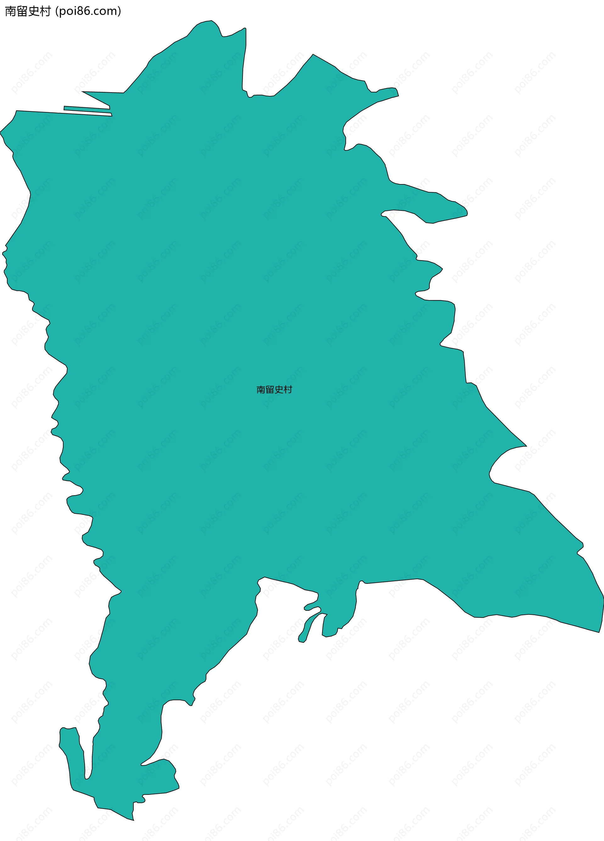 南留史村边界地图