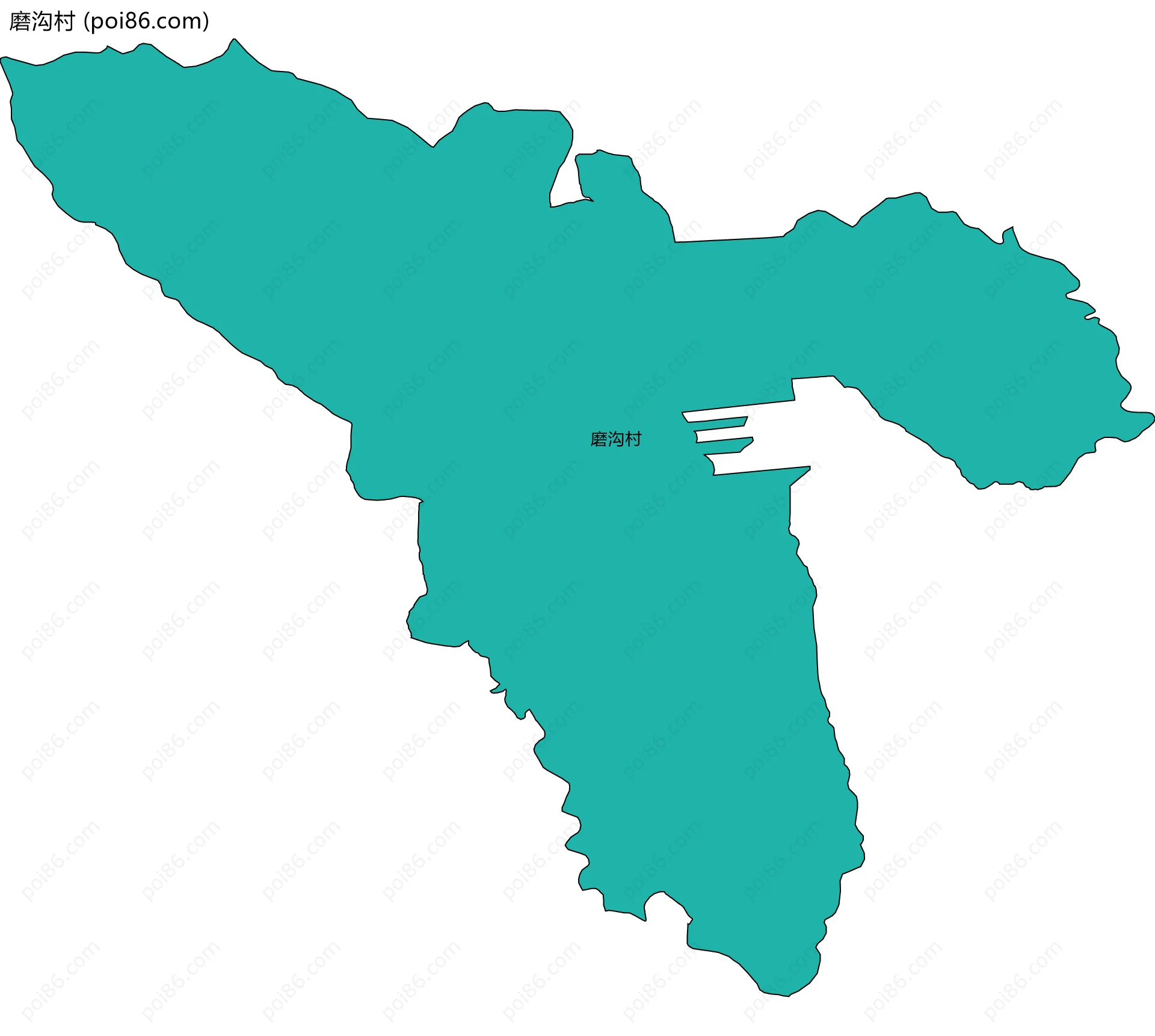 磨沟村边界地图