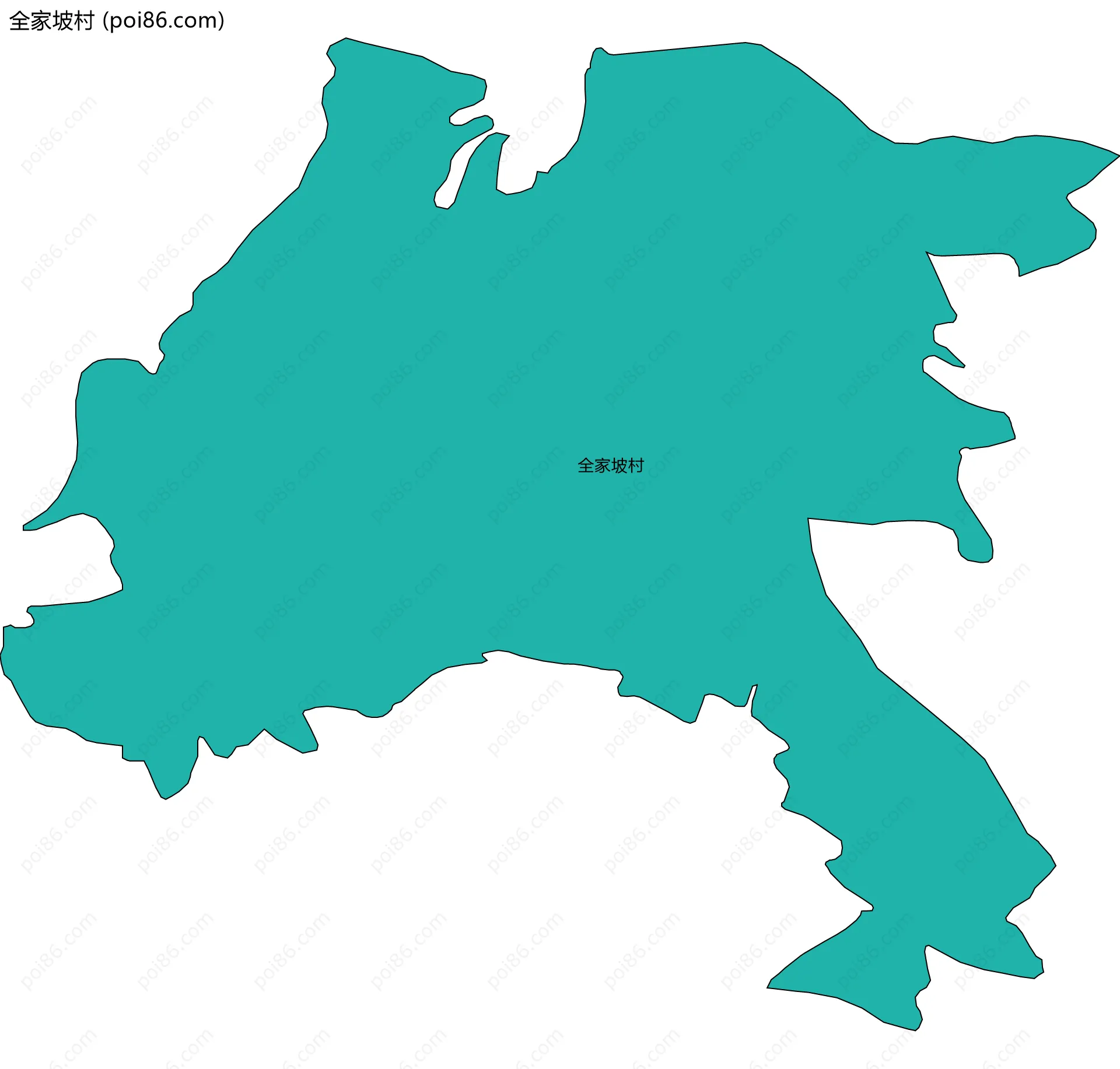 全家坡村边界地图