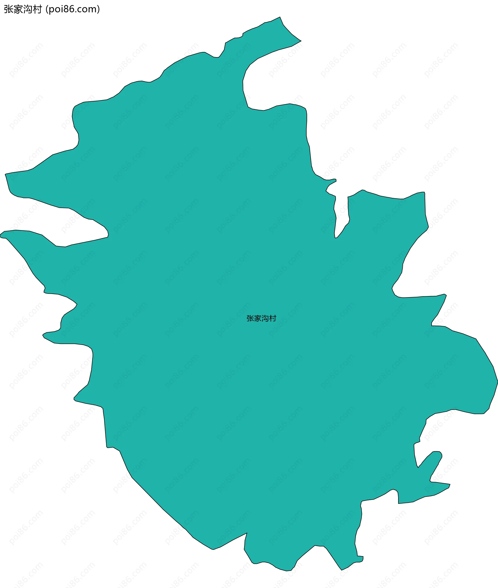 张家沟村边界地图